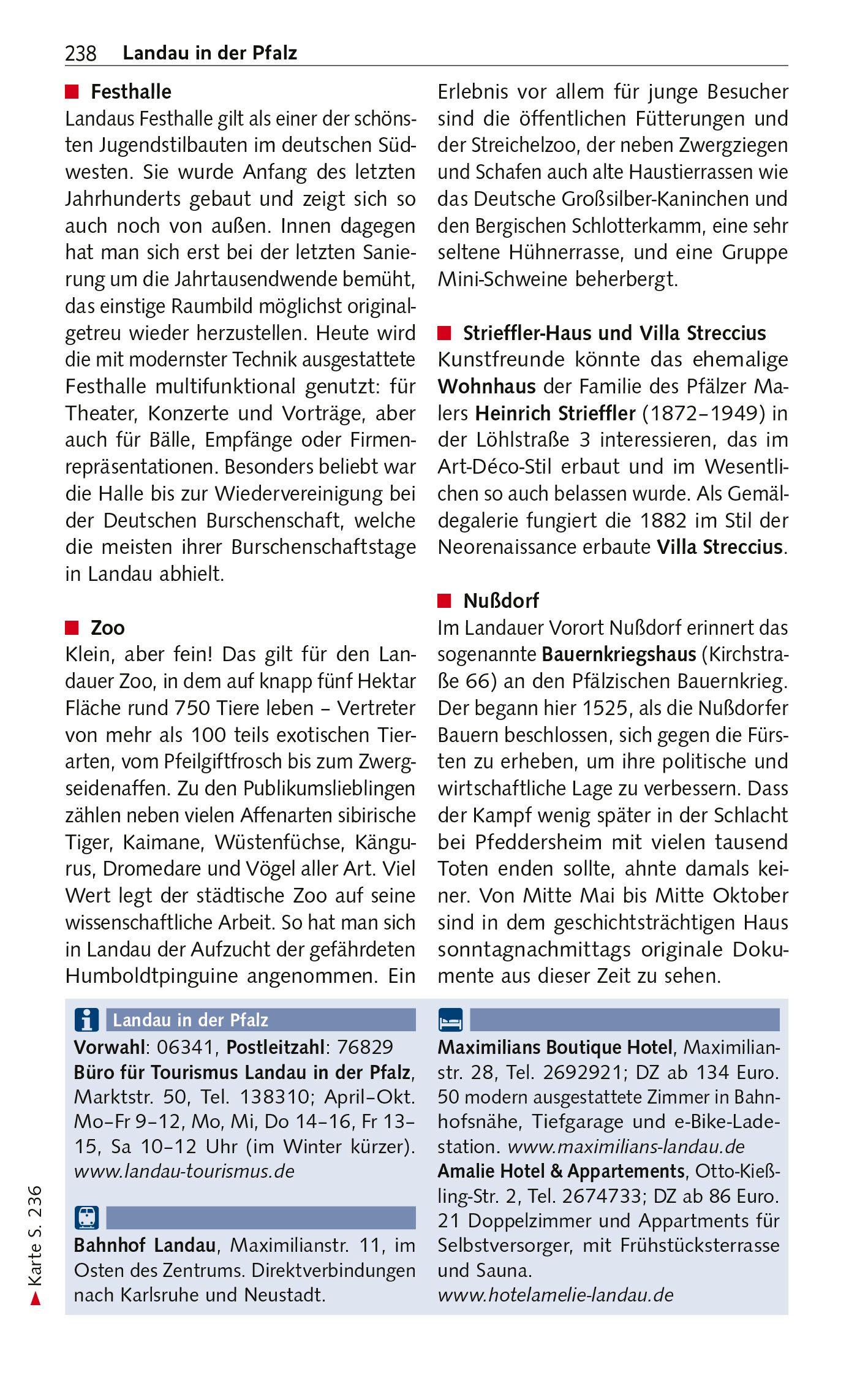 Beispielinhalt (Bild) TRESCHER Reiseführer Pfalz