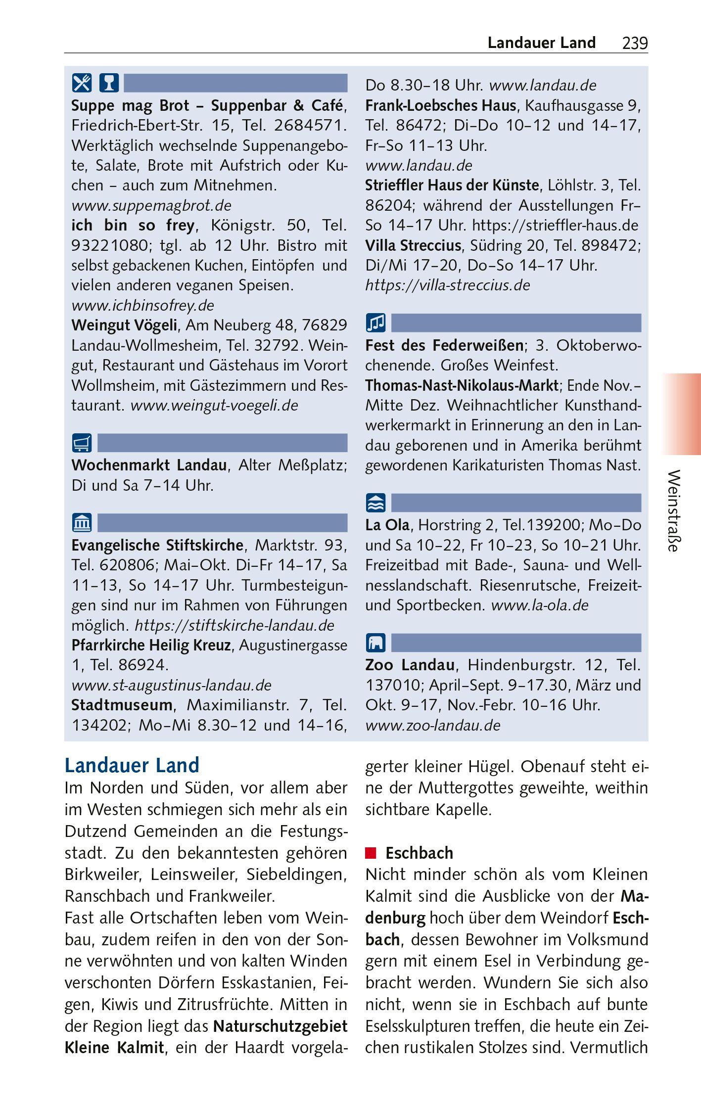 Beispielinhalt (Bild) TRESCHER Reiseführer Pfalz