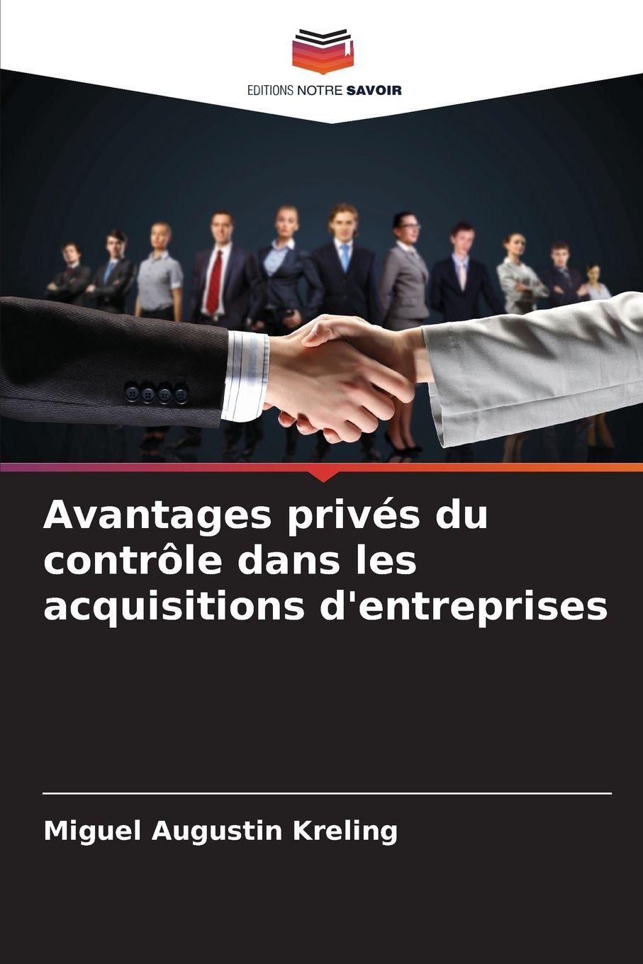 Vorderes Coverbild Avantages privés du contrôle dans les acquisitions d'entreprises