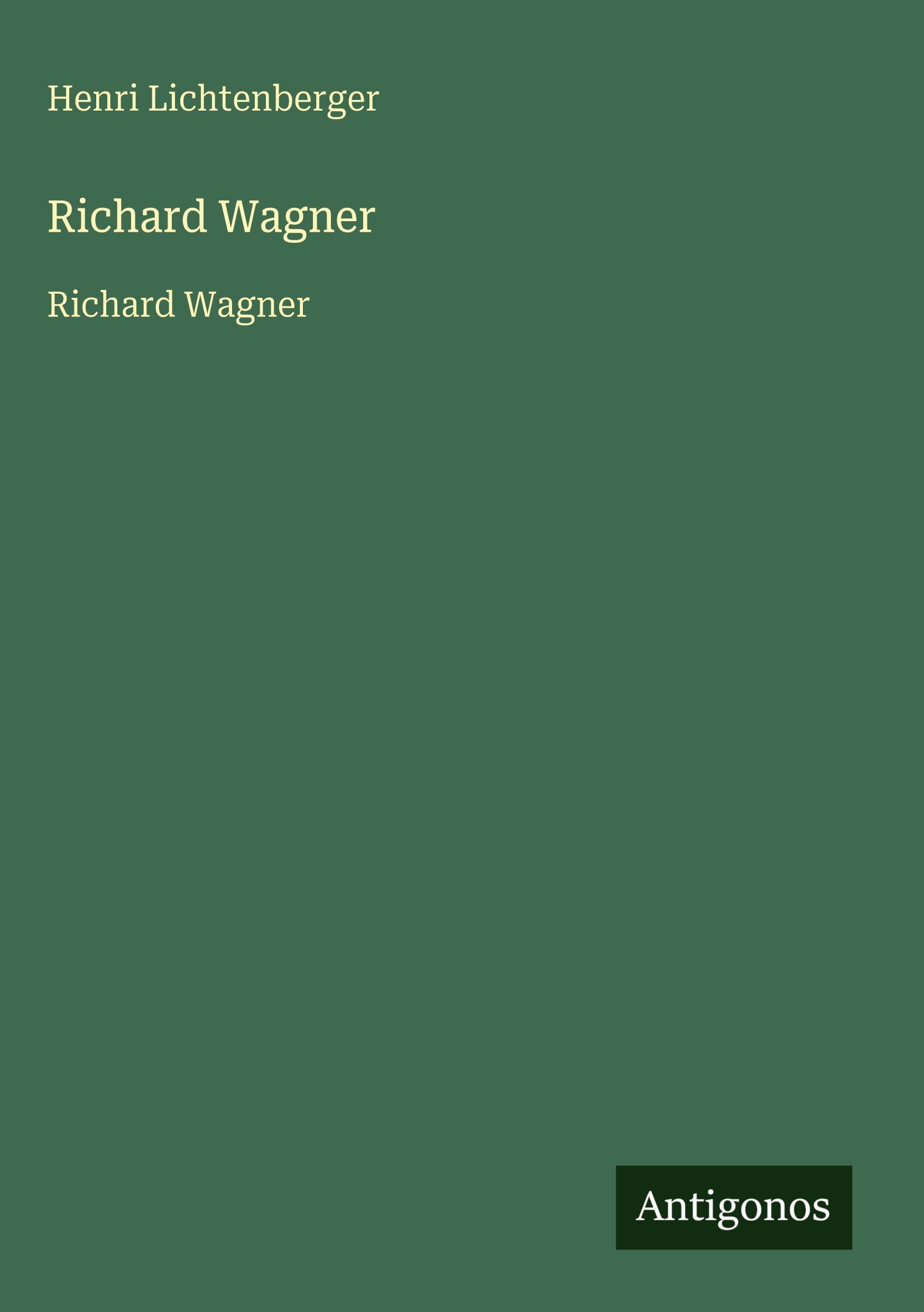 Vorderes Coverbild Richard Wagner