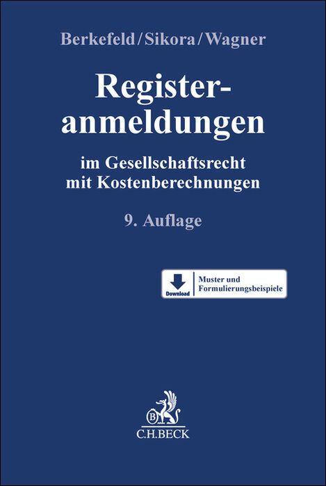 Vorderes Coverbild Registeranmeldungen