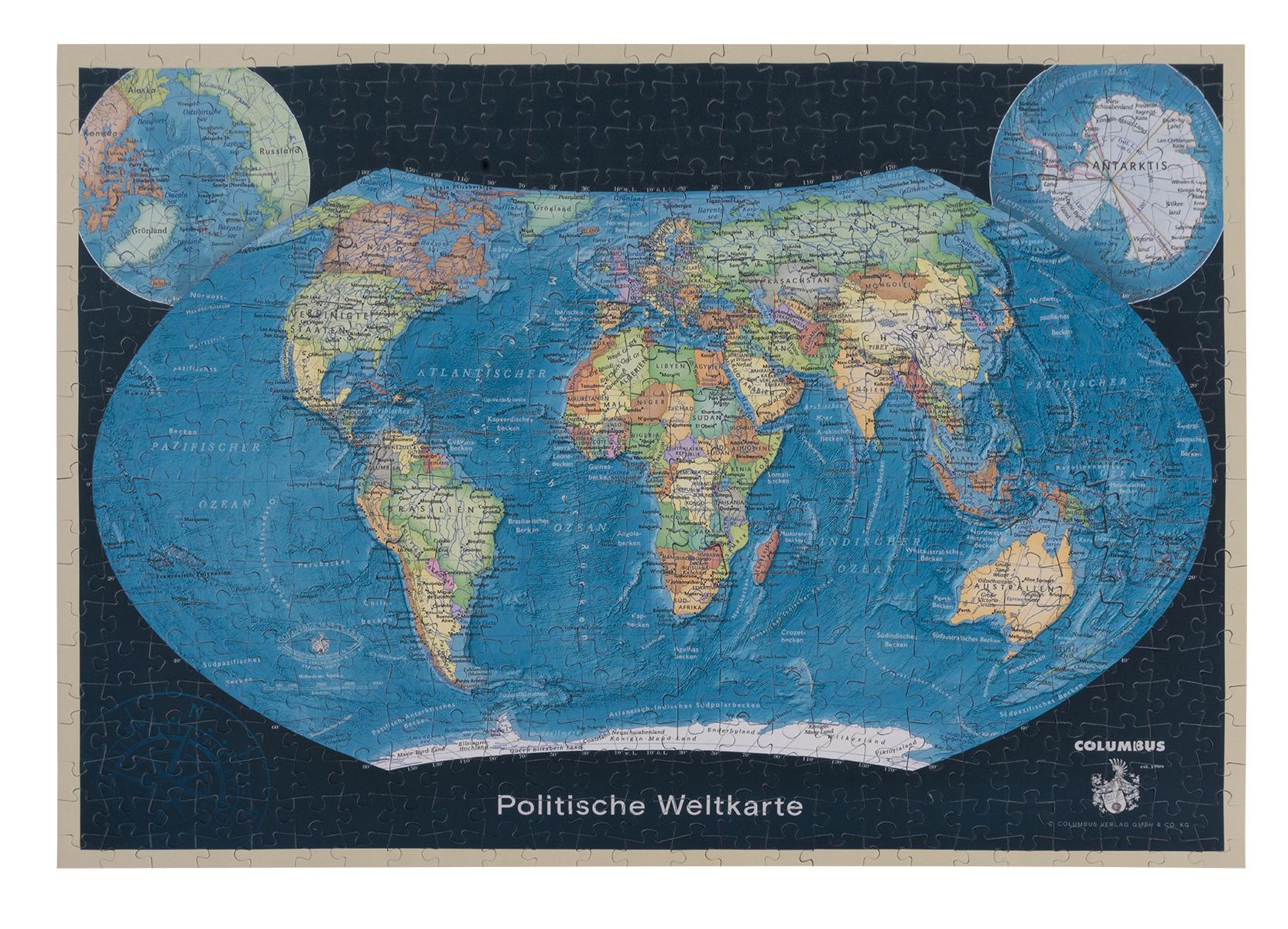 Vorderes Coverbild Die Politische Weltkarte als Puzzle