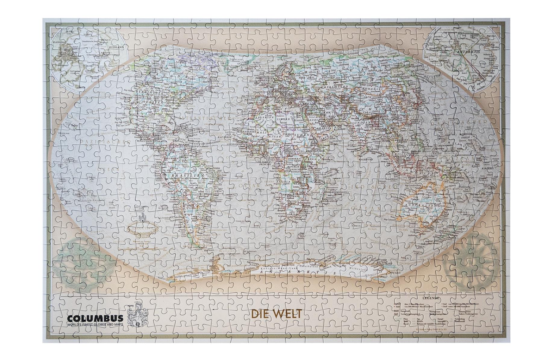 Vorderes Coverbild Die Executive Weltkarte als Puzzle