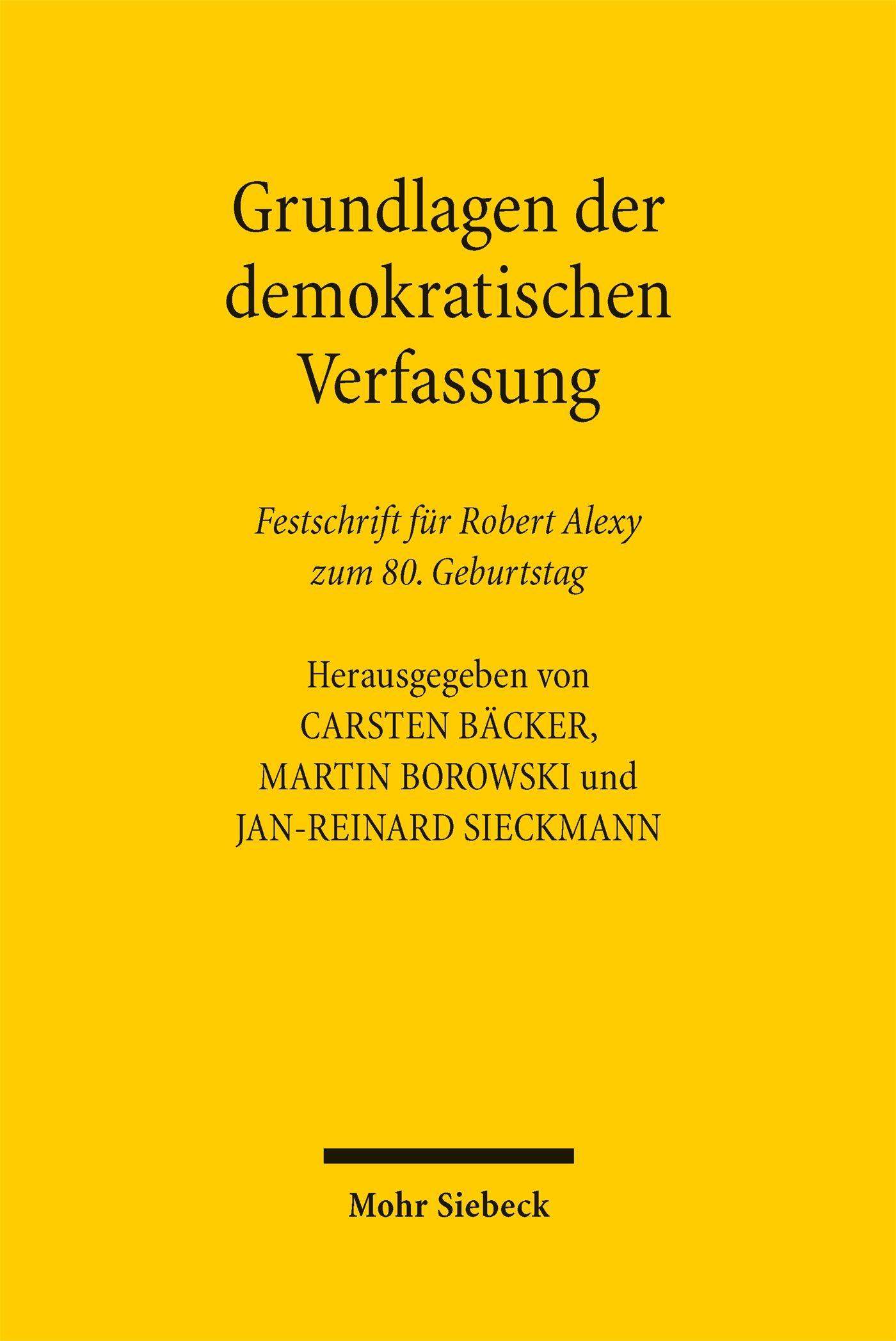Vorderes Coverbild Grundlagen der demokratischen Verfassung