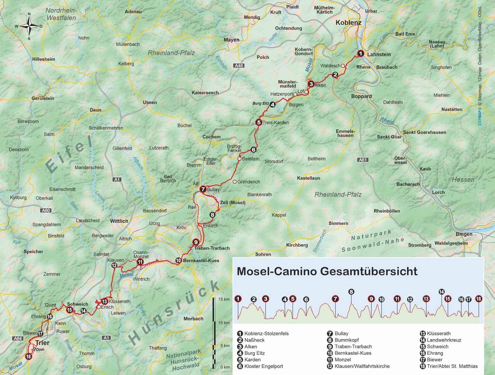 Beispielinhalt (Bild) Mosel-Camino von Koblenz nach Trier