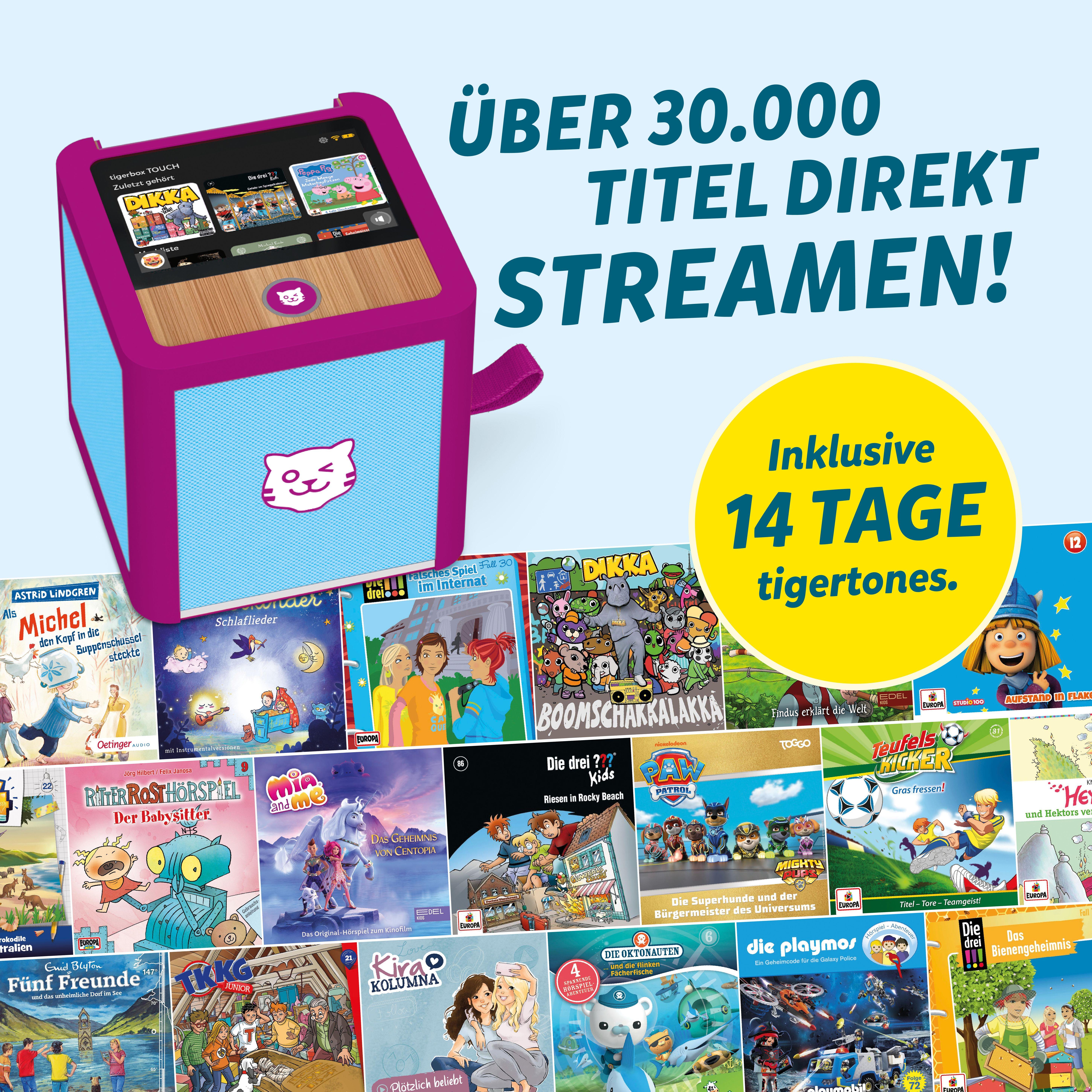 Beispielinhalt (Bild) tigerbox TOUCH PLUS ( Miami Sky / hellblau ) - ltd Edition