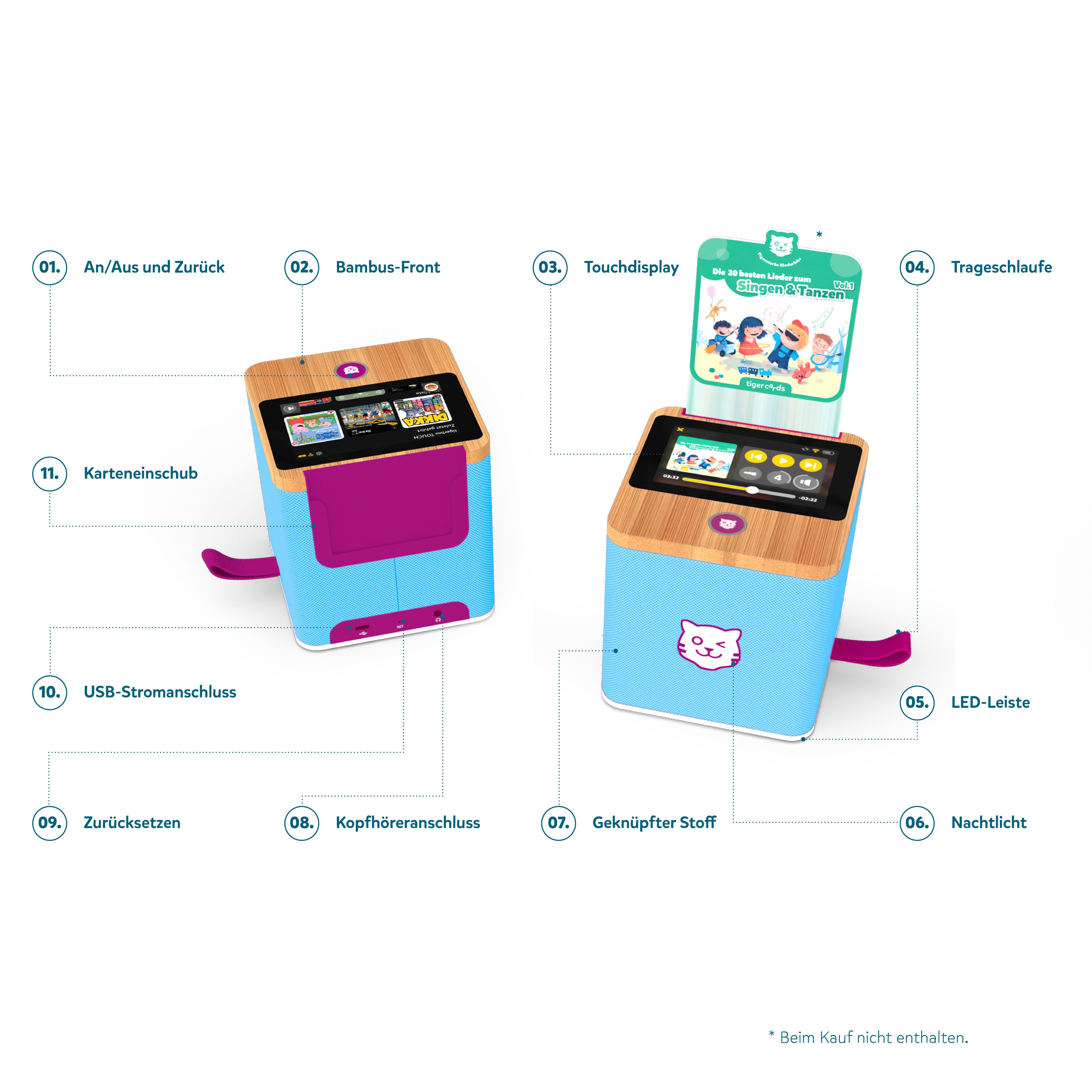 Beispielinhalt (Bild) tigerbox TOUCH PLUS ( Miami Sky / hellblau ) - ltd Edition