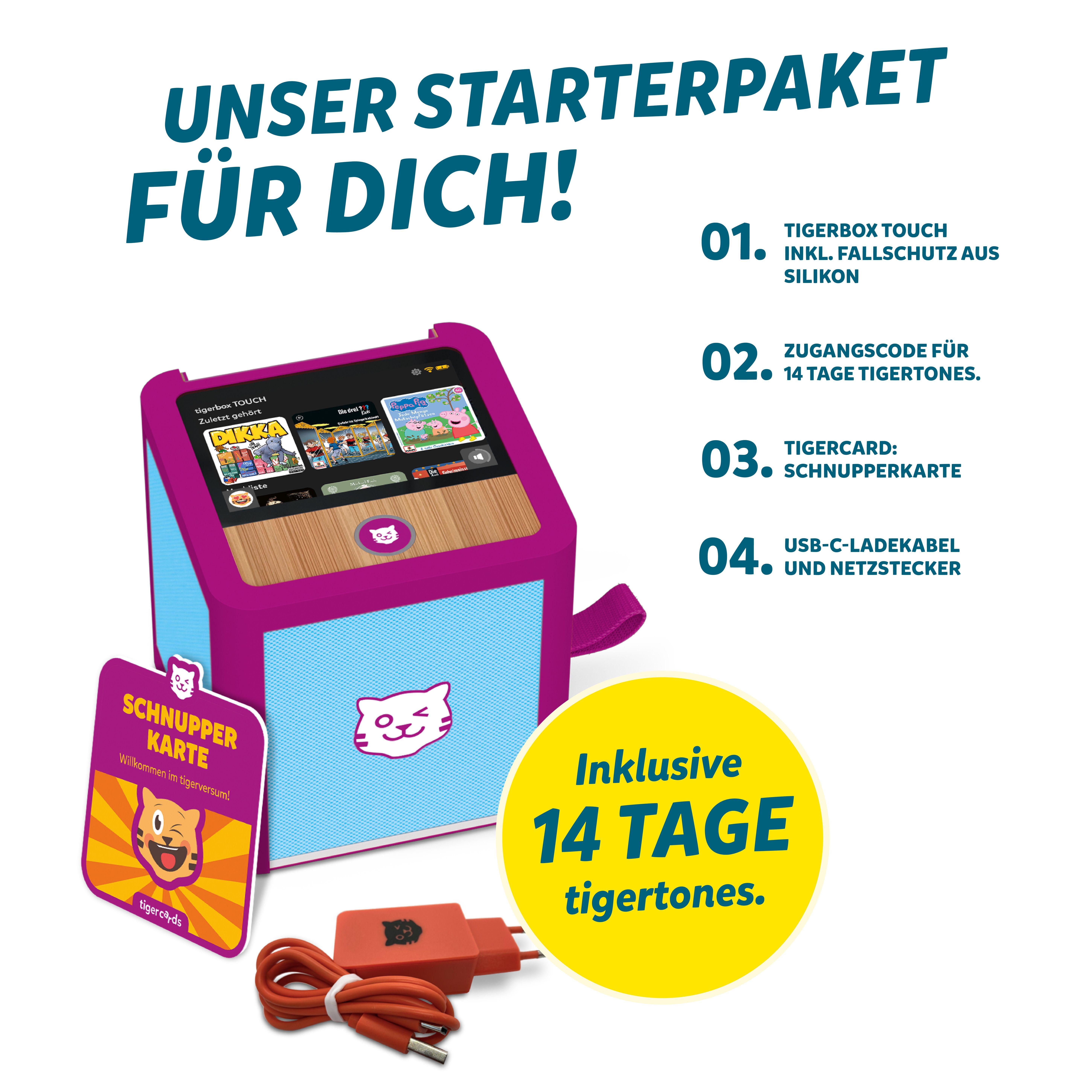 Beispielinhalt (Bild) tigerbox TOUCH PLUS ( Miami Sky / hellblau ) - ltd Edition