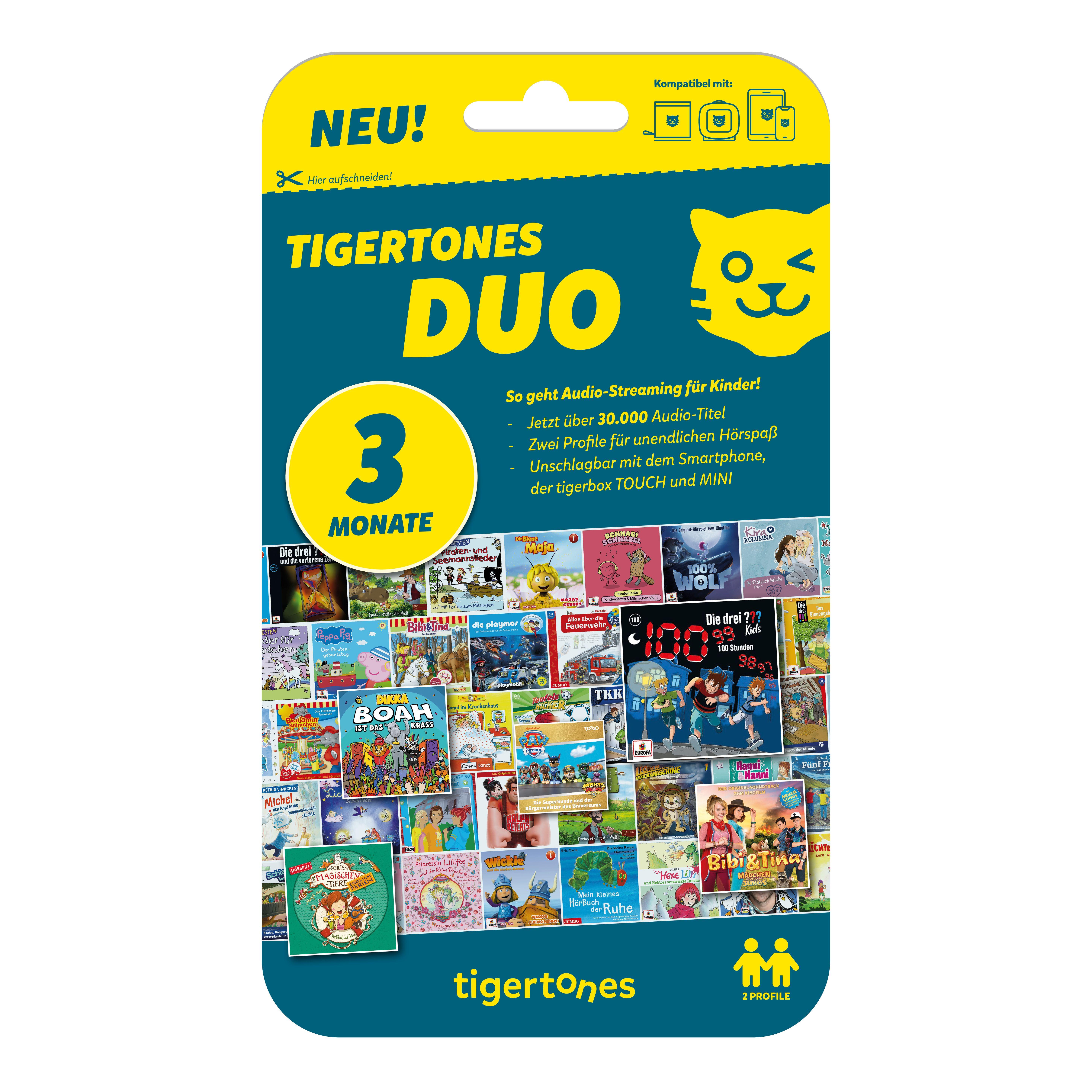 Vorderes Coverbild tigertones DUO ticket - 3 Monate