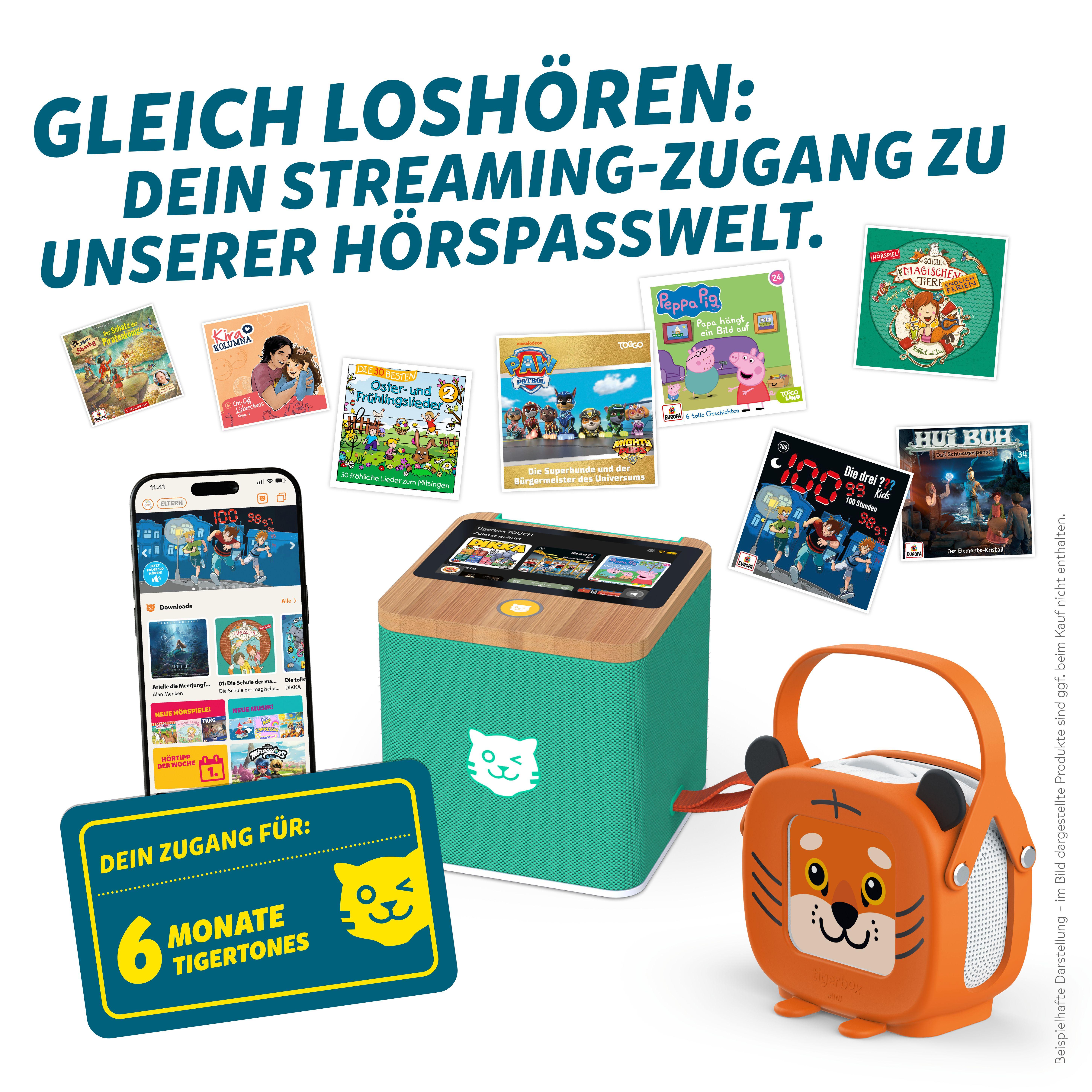 Beispielinhalt (Bild) tigertones DUO ticket - 6 Monate