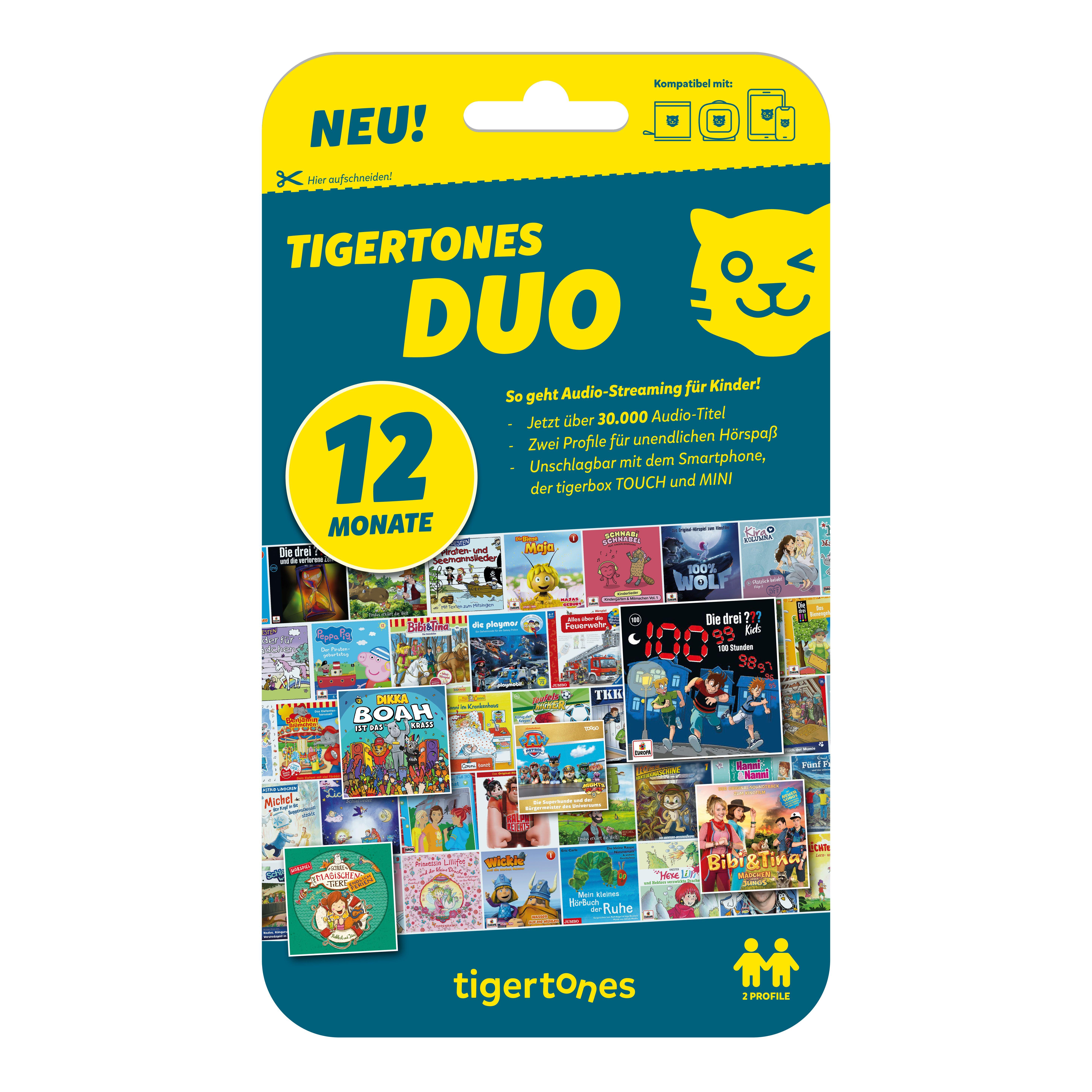 Vorderes Coverbild tigertones DUO ticket - 12 Monate