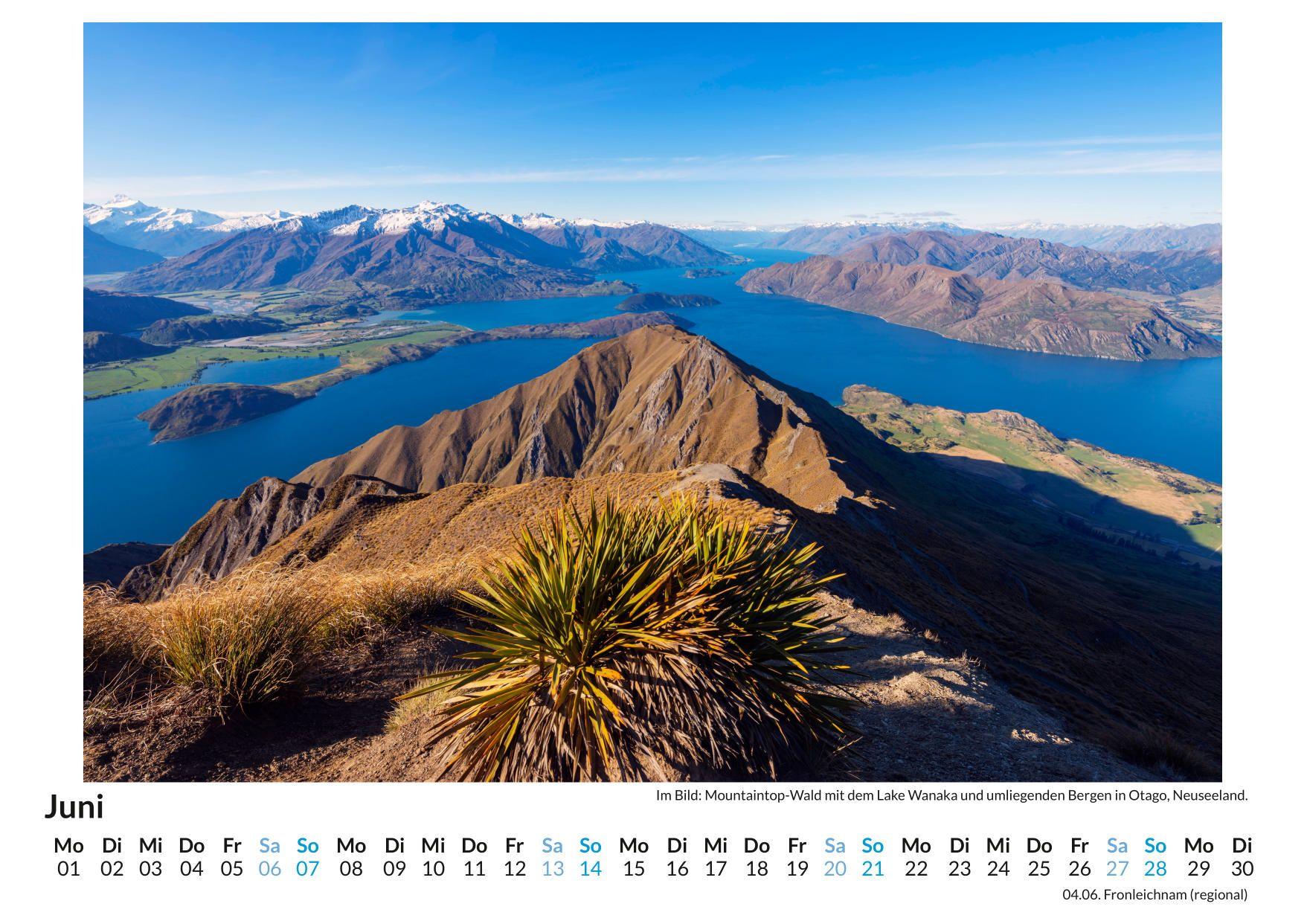 Beispielinhalt (Bild) Die Südinsel Neuseelands