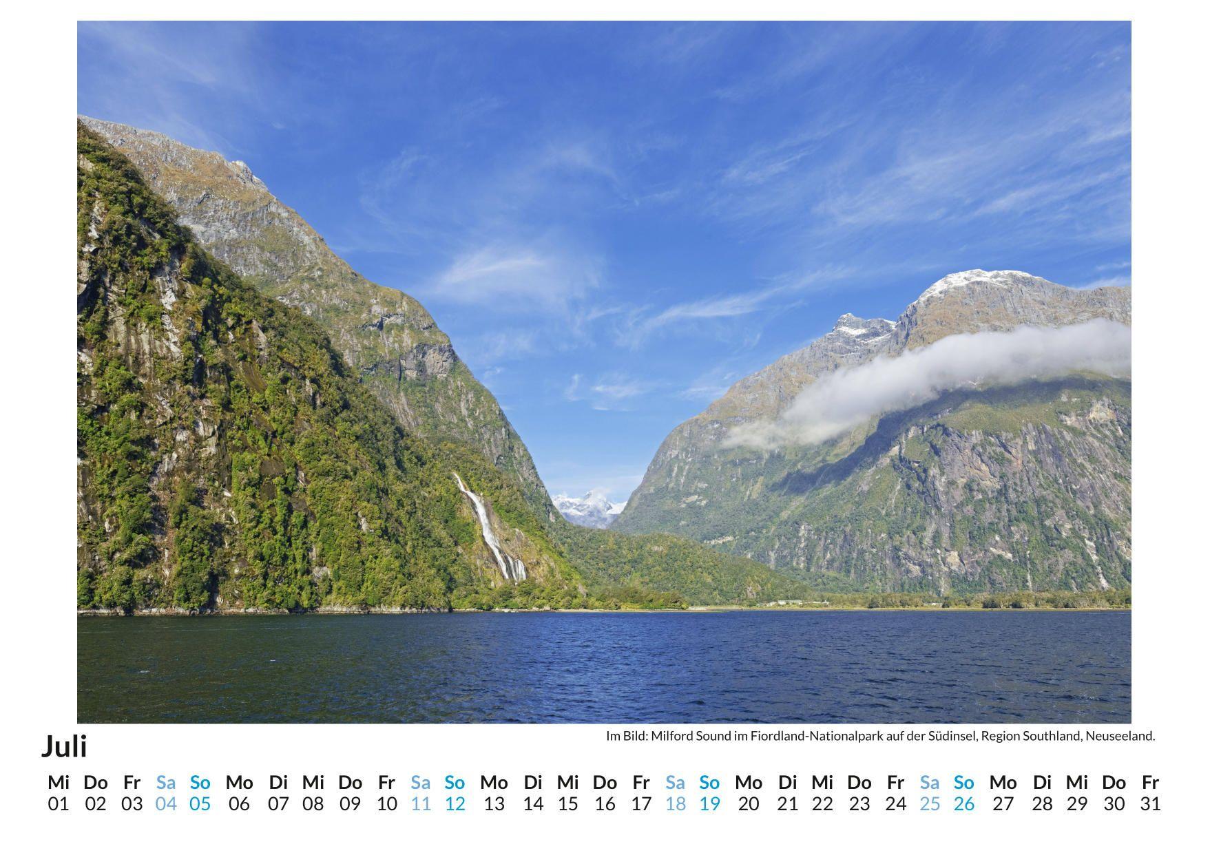 Beispielinhalt (Bild) Die Südinsel Neuseelands
