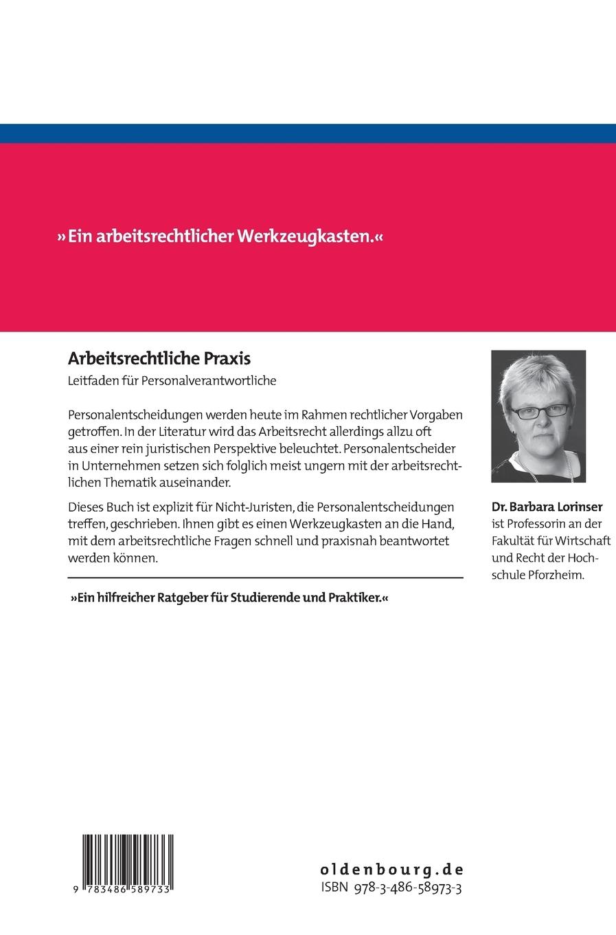 Rückseitencover Arbeitsrechtliche Praxis