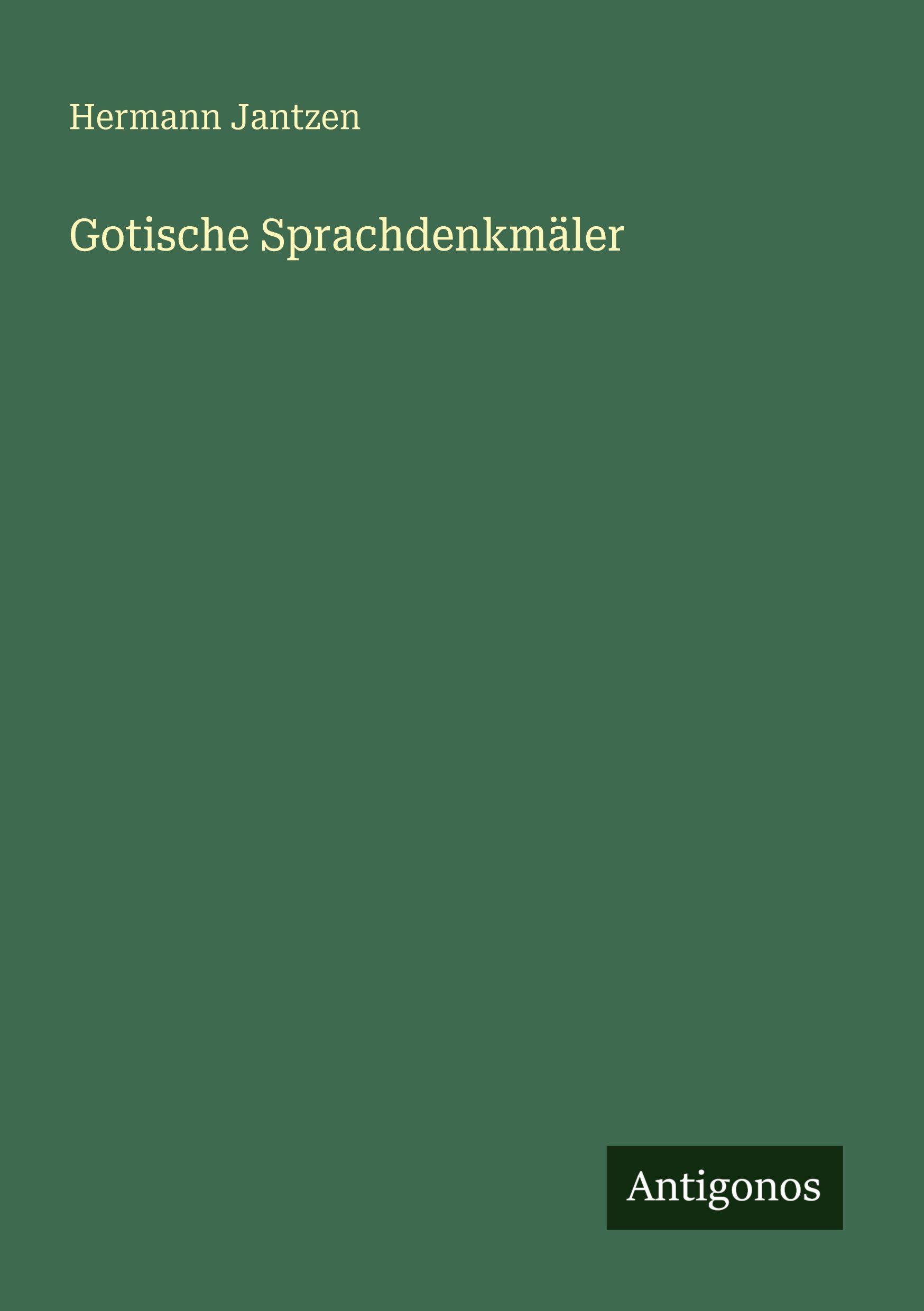 Vorderes Coverbild Gotische Sprachdenkmäler