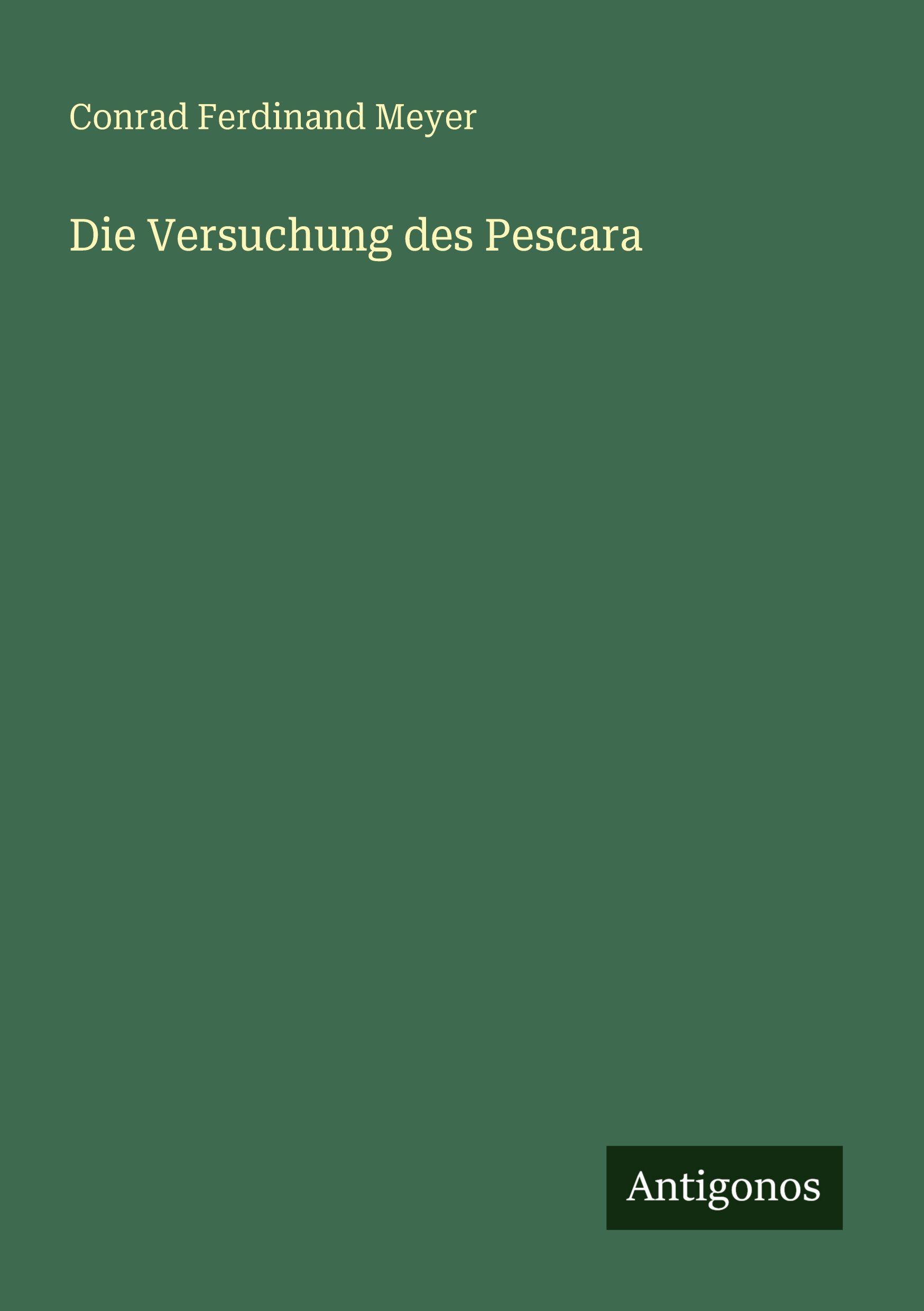 Vorderes Coverbild Die Versuchung des Pescara