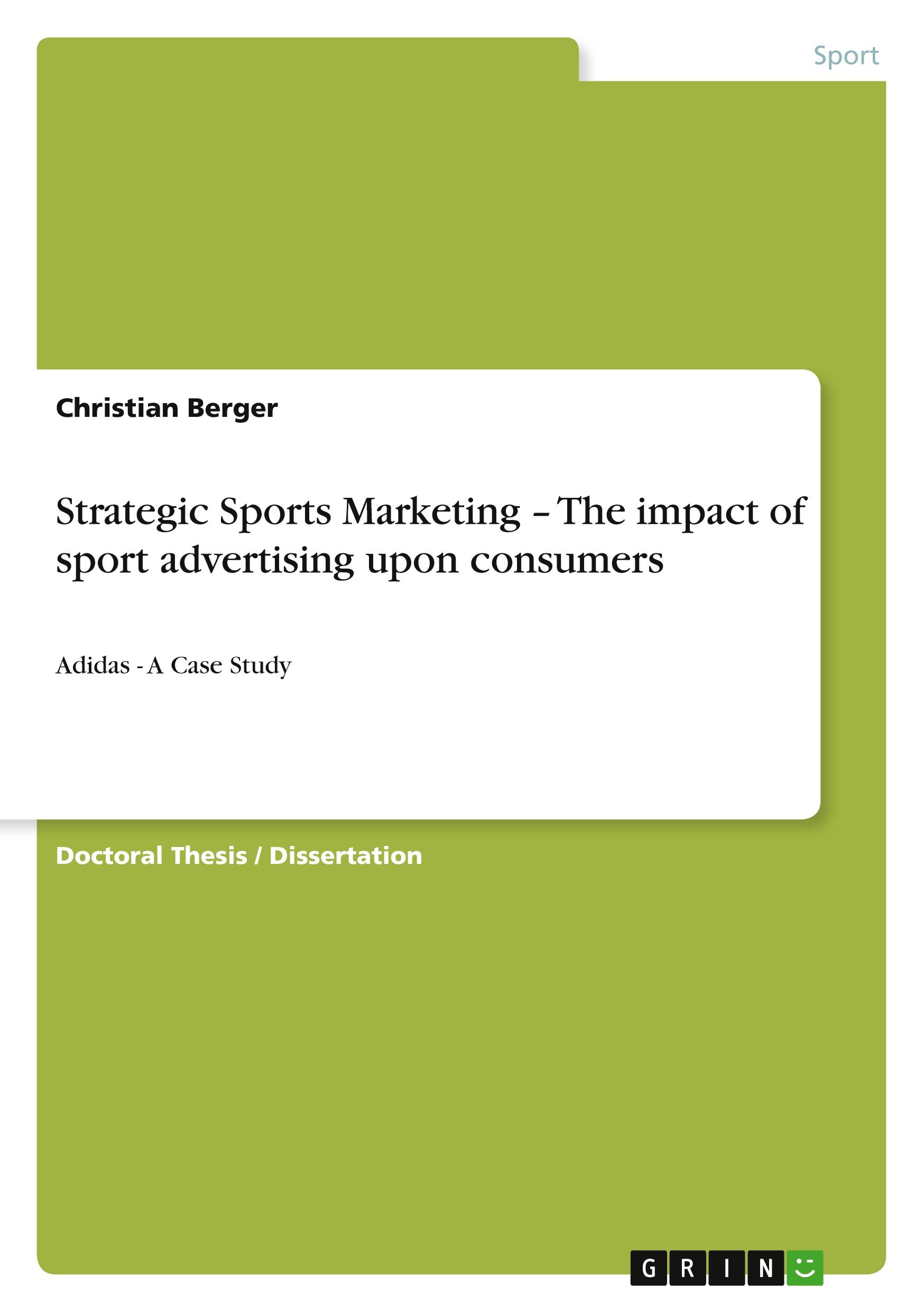 Vorderes Coverbild Strategic Sports Marketing - The impact of sport advertising upon consumers