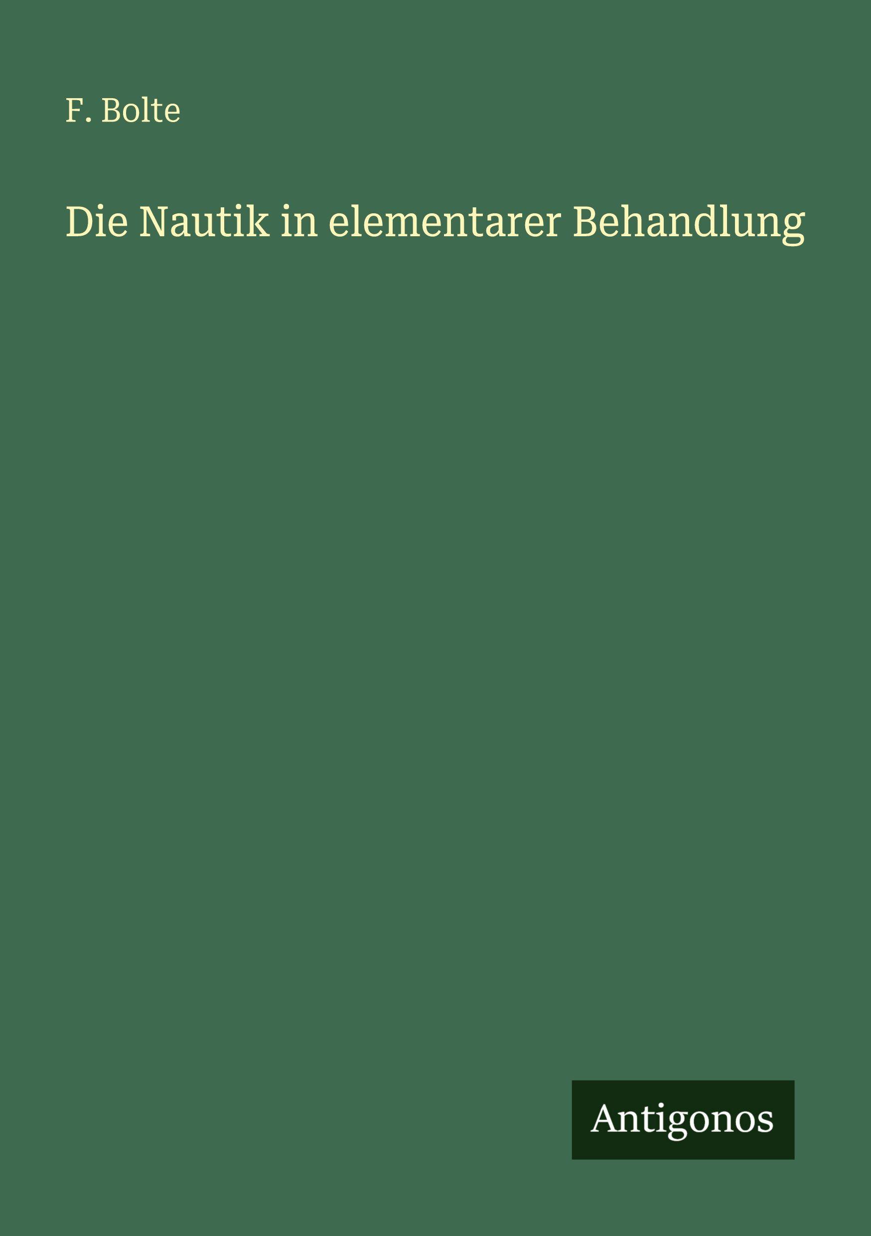 Vorderes Coverbild Die Nautik in elementarer Behandlung