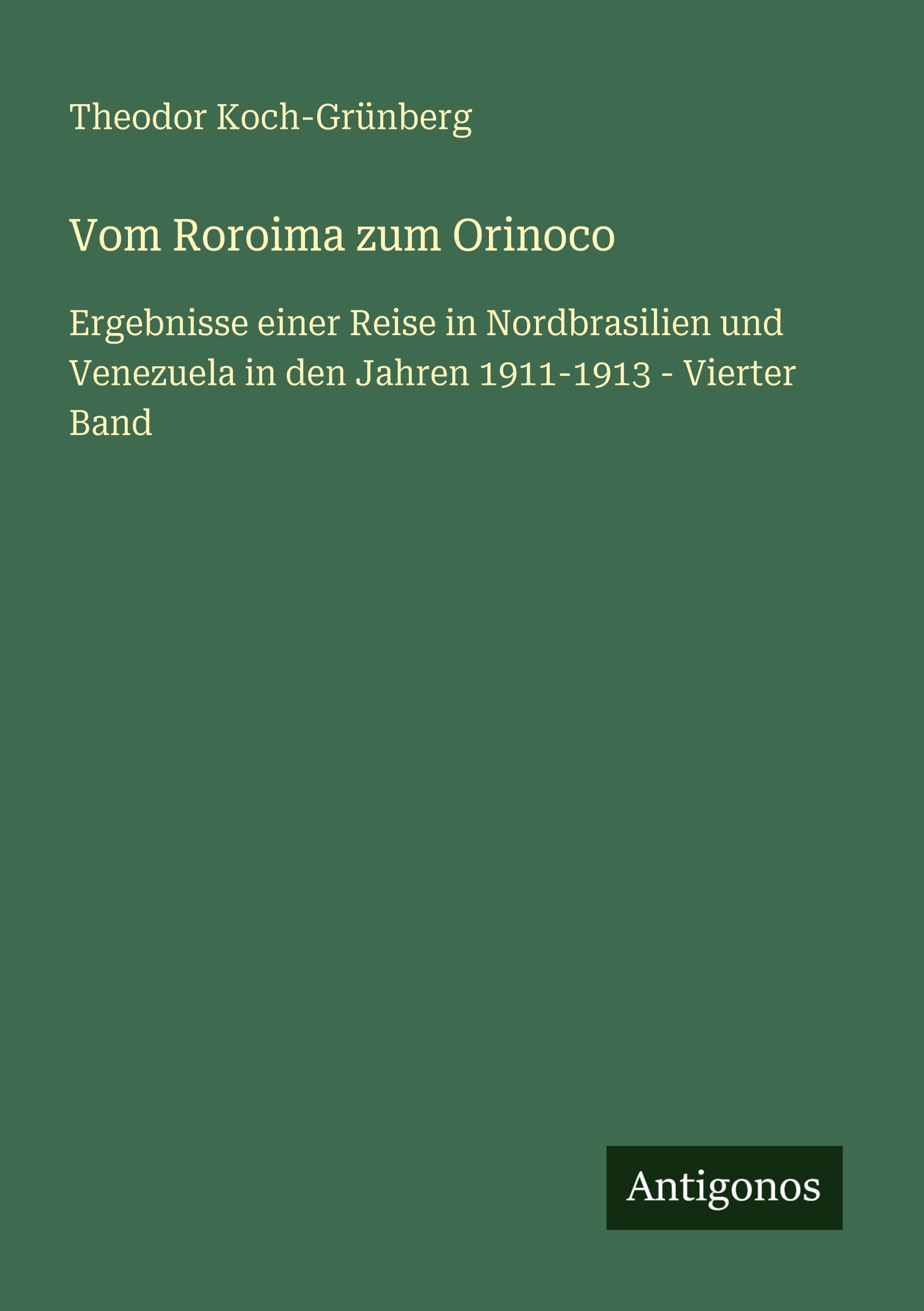 Vorderes Coverbild Vom Roroima zum Orinoco