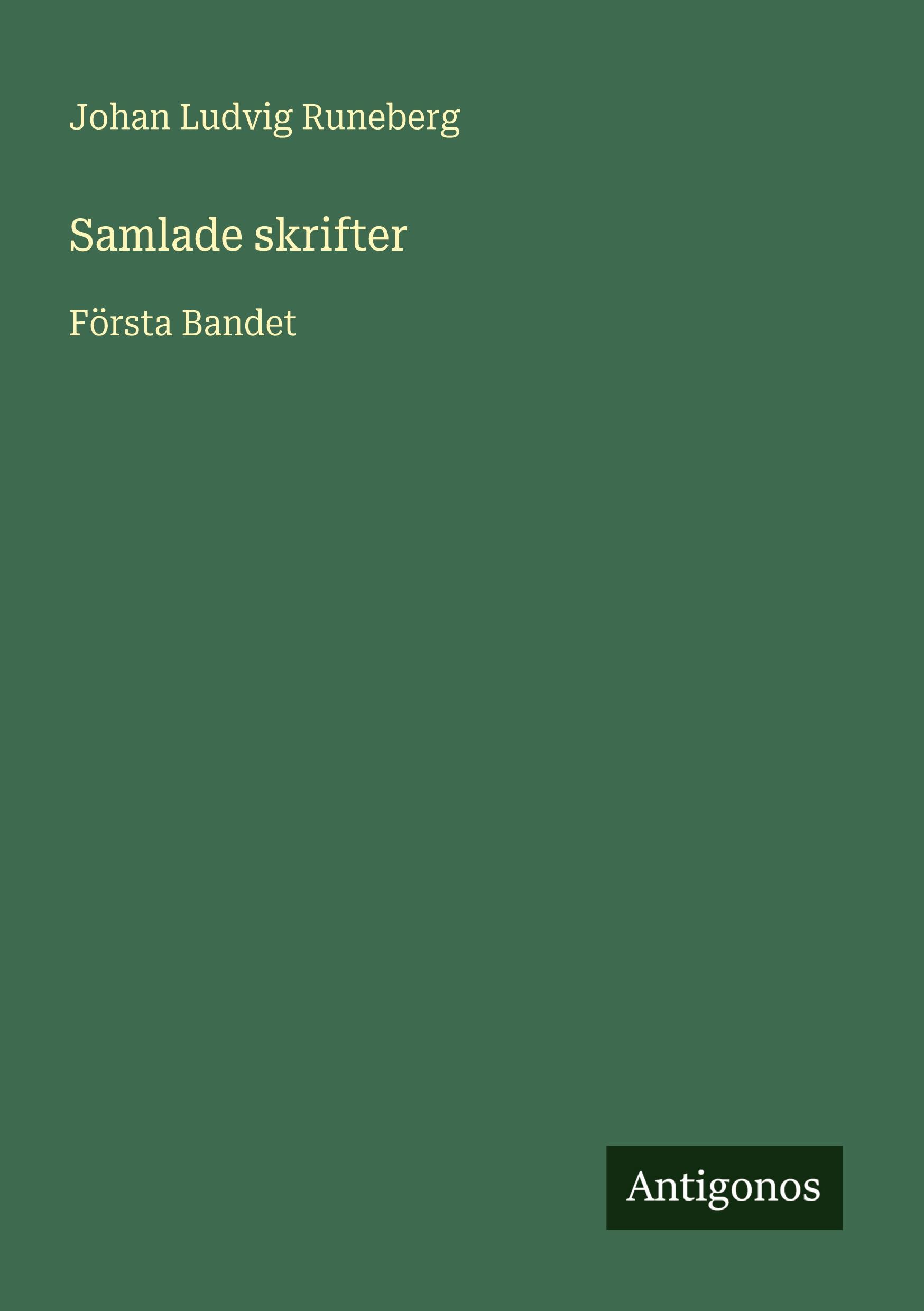 Vorderes Coverbild Samlade skrifter