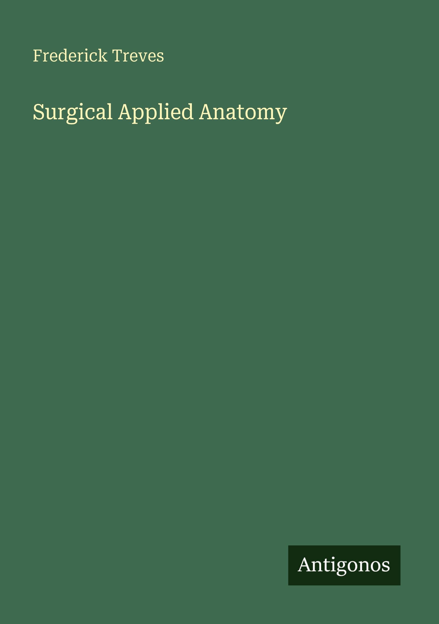 Vorderes Coverbild Surgical Applied Anatomy