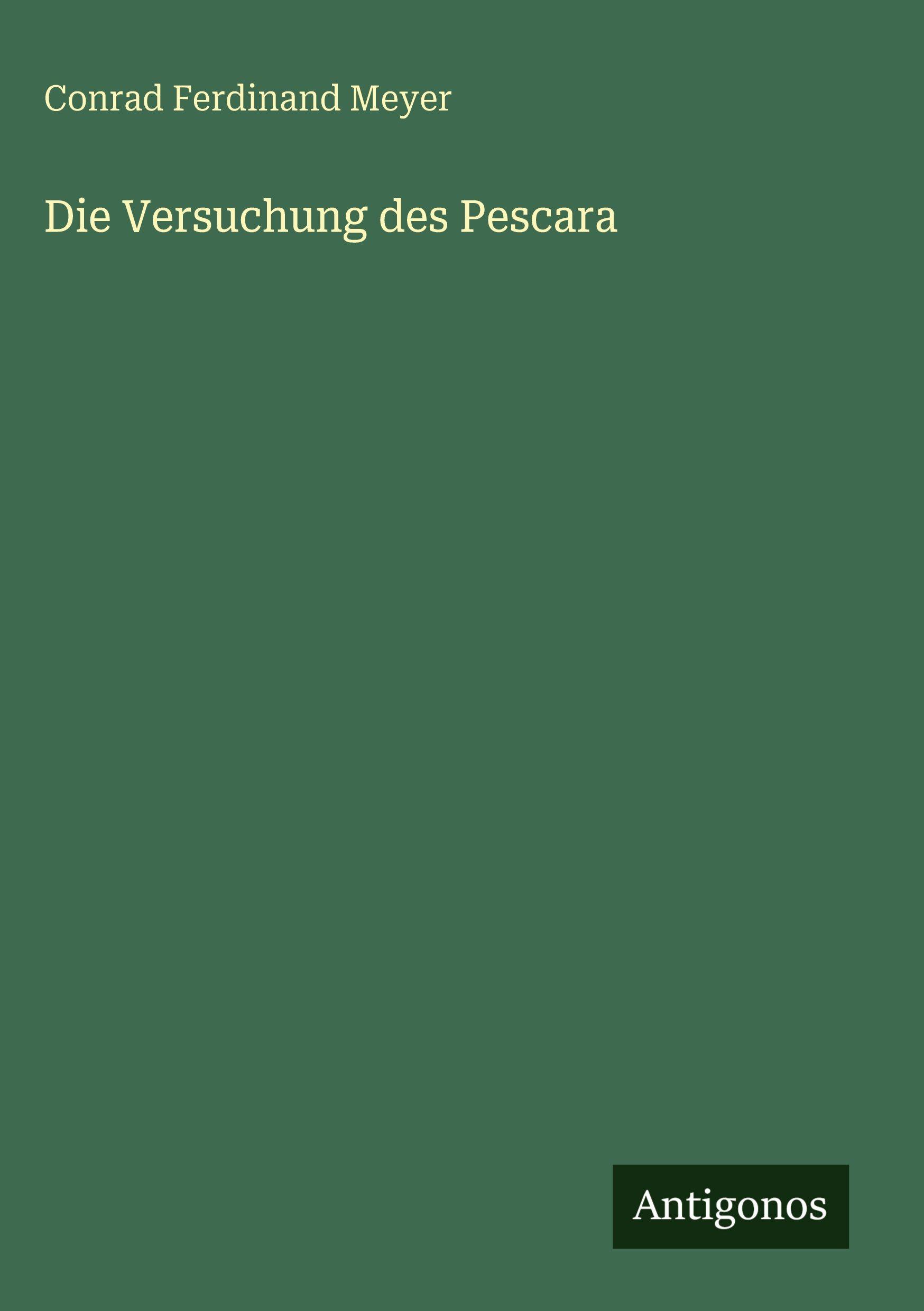 Vorderes Coverbild Die Versuchung des Pescara