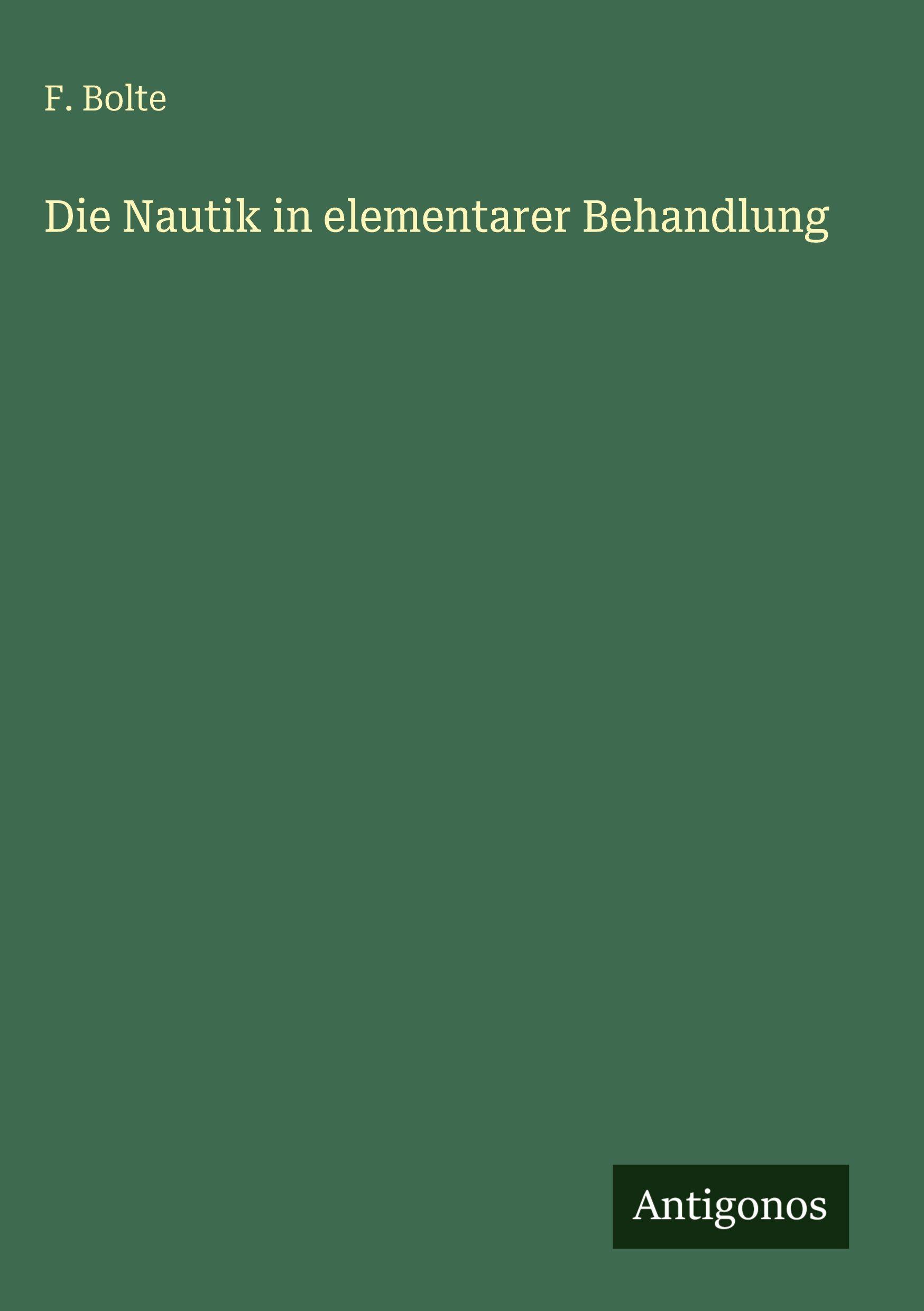 Vorderes Coverbild Die Nautik in elementarer Behandlung