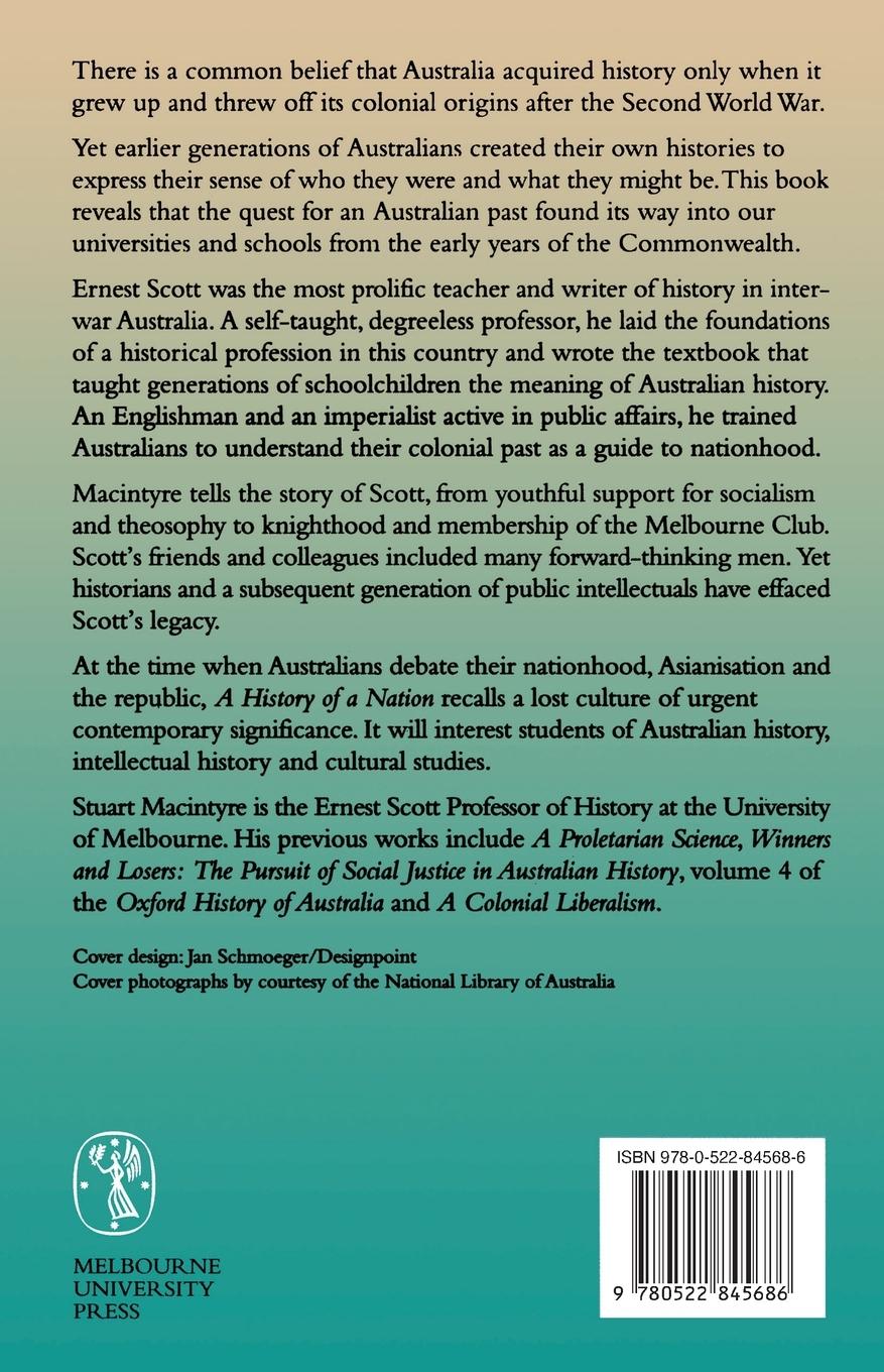 Rückseitencover A History For A Nation