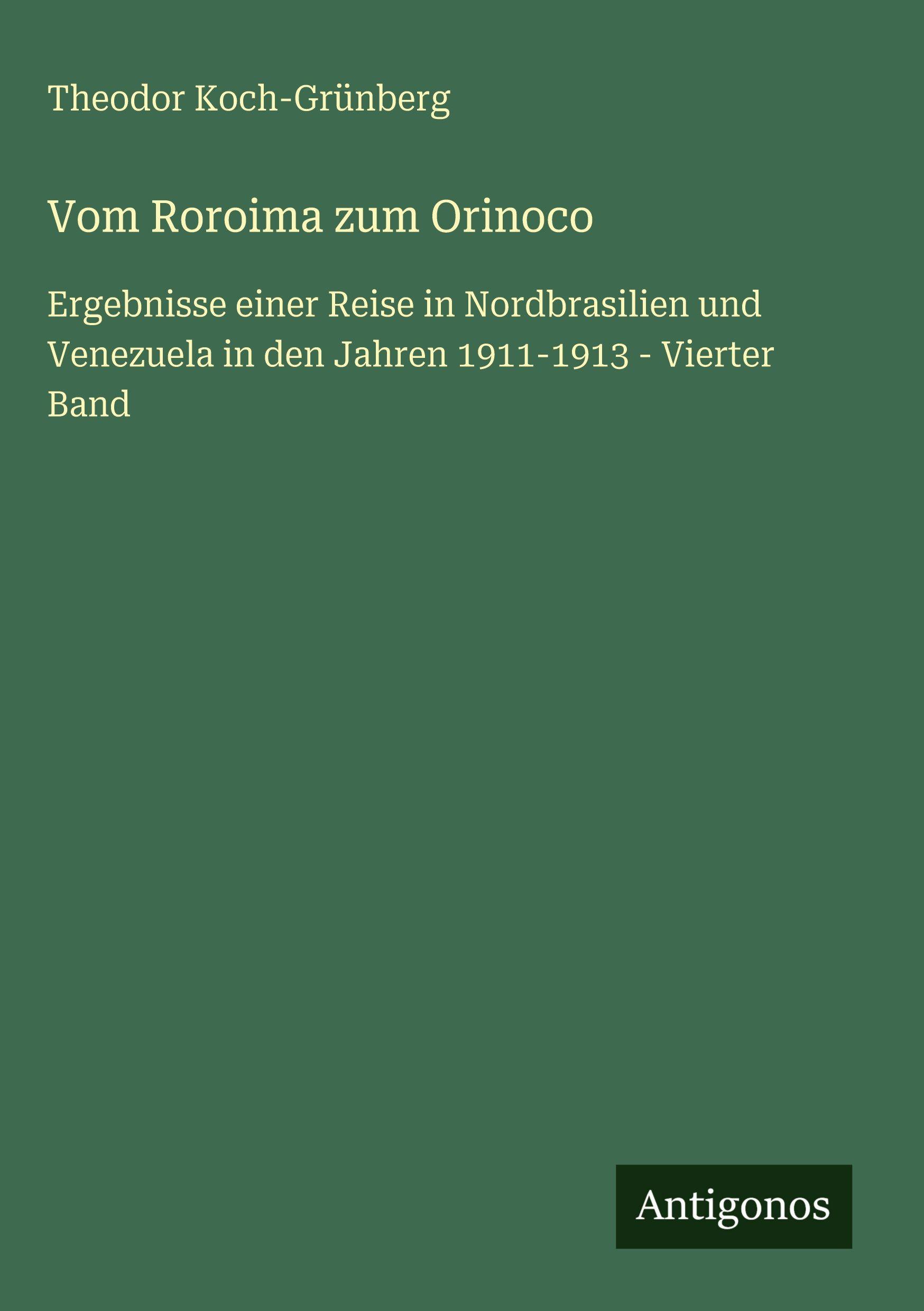 Vorderes Coverbild Vom Roroima zum Orinoco