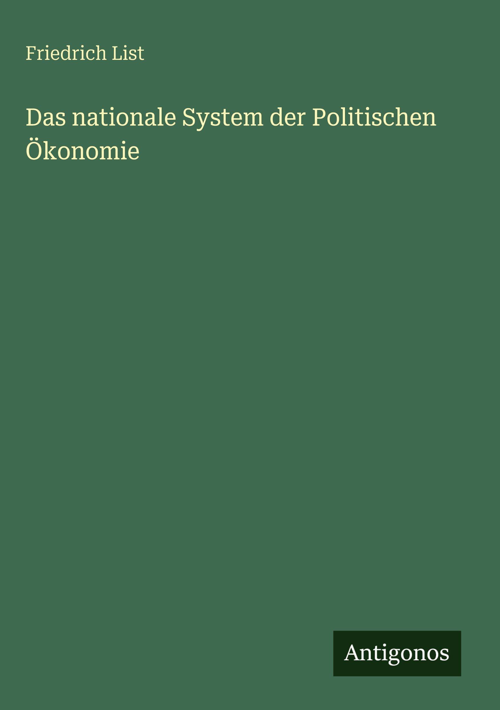 Vorderes Coverbild Das nationale System der Politischen Ökonomie