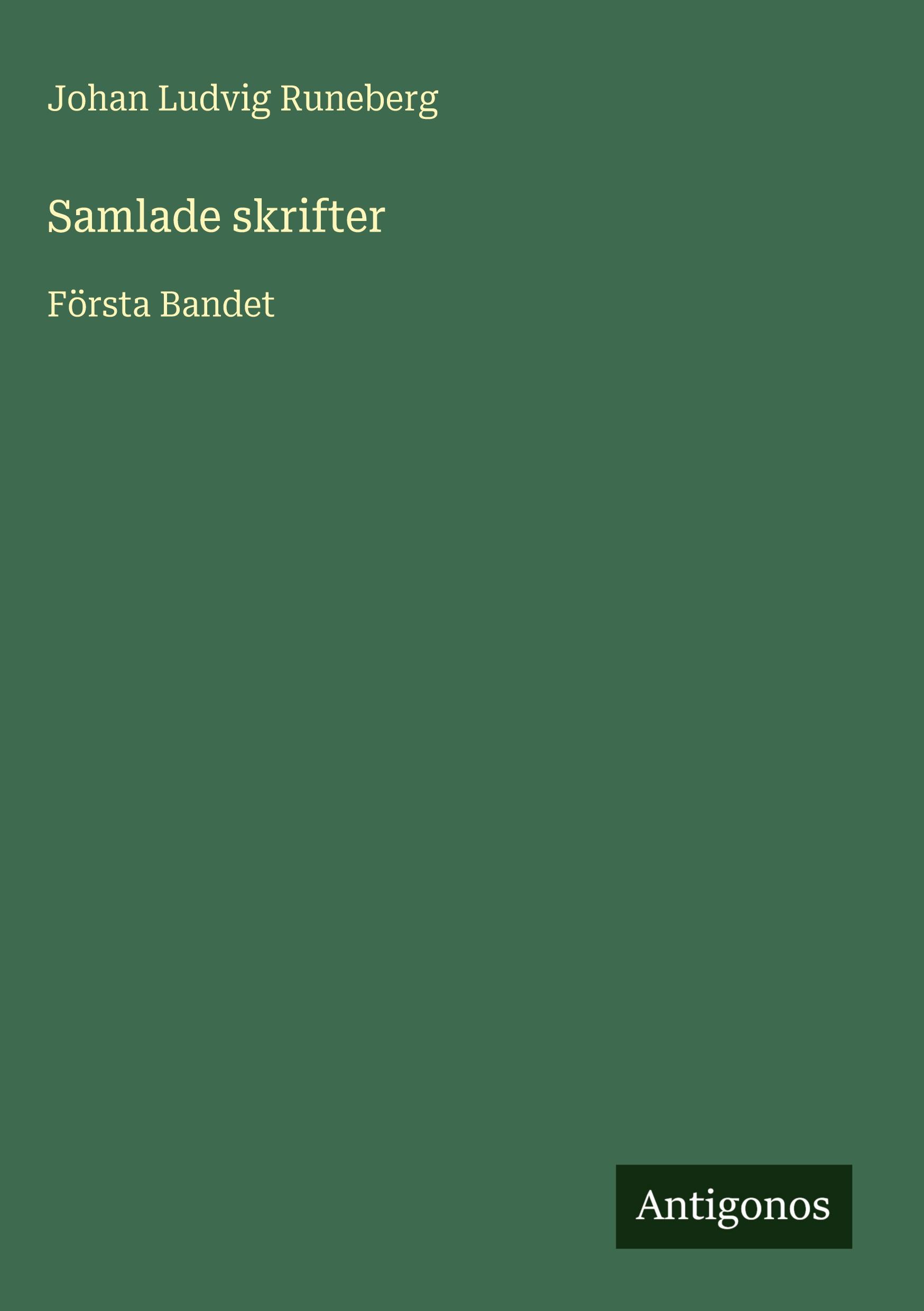 Vorderes Coverbild Samlade skrifter