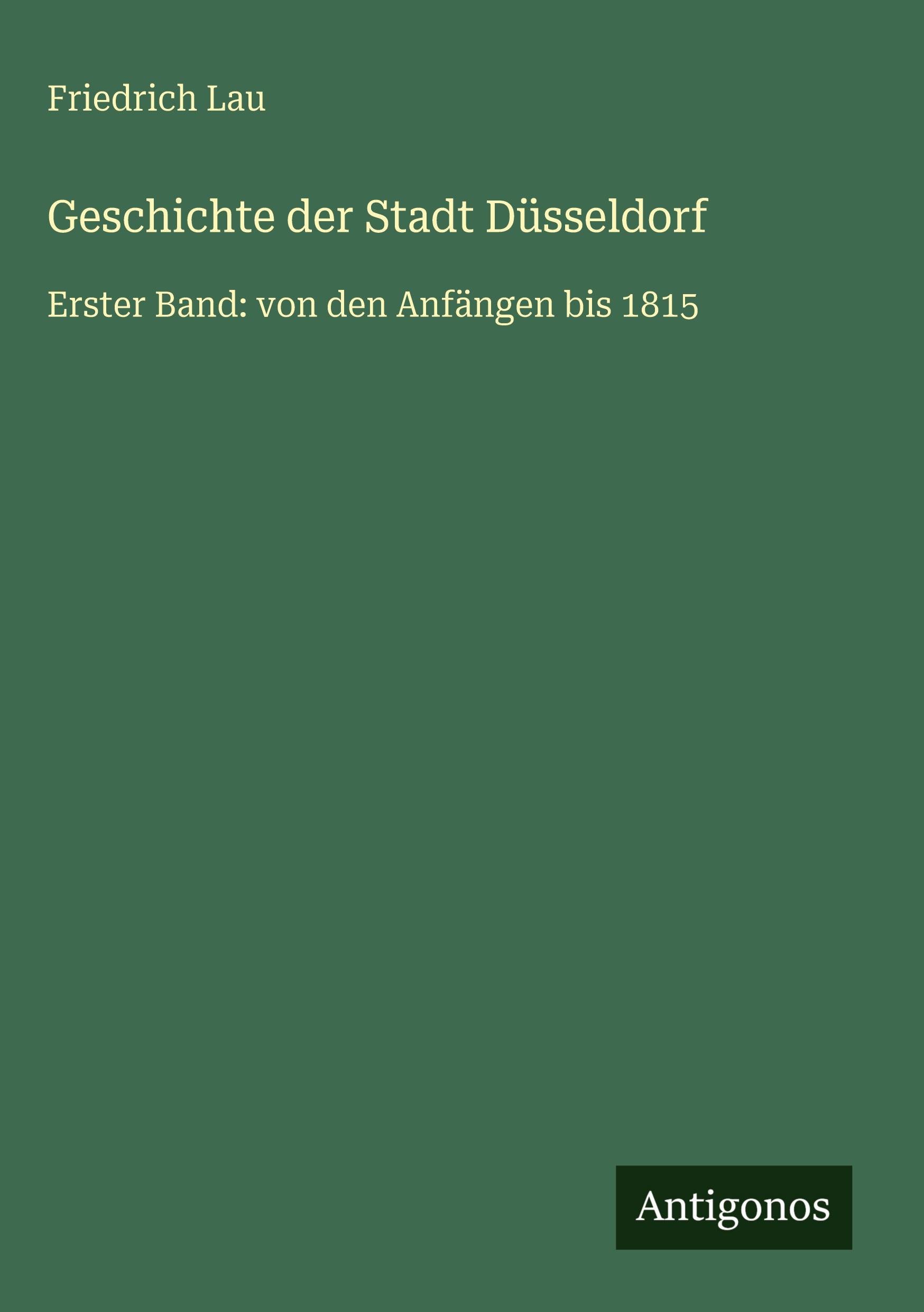 Vorderes Coverbild Geschichte der Stadt Düsseldorf