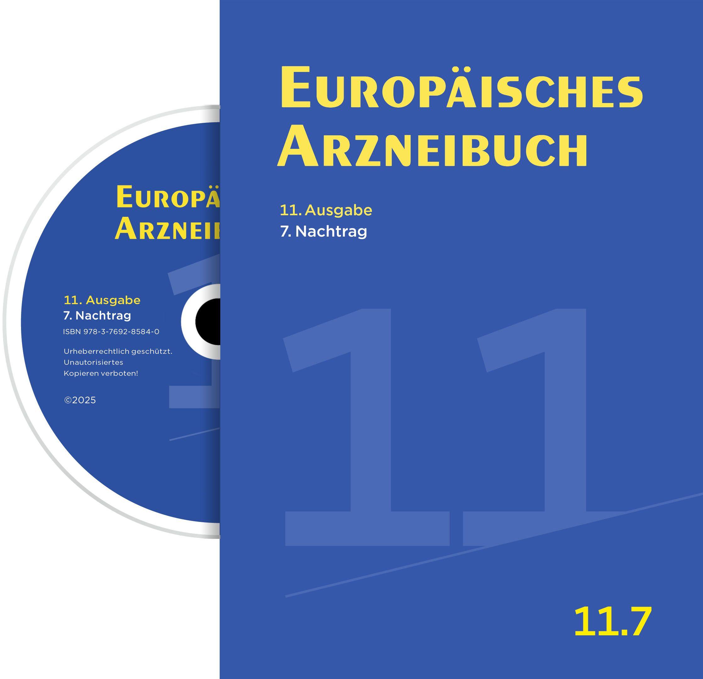 Vorderes Coverbild Europäisches Arzneibuch Digital, 11. Ausgabe, 7. Nachtrag