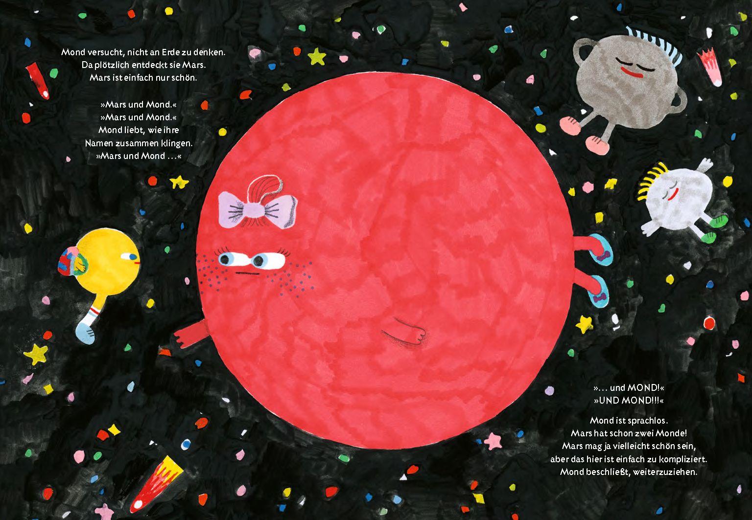 Beispielinhalt (Bild) Erde nervt! Und Mond haut ab