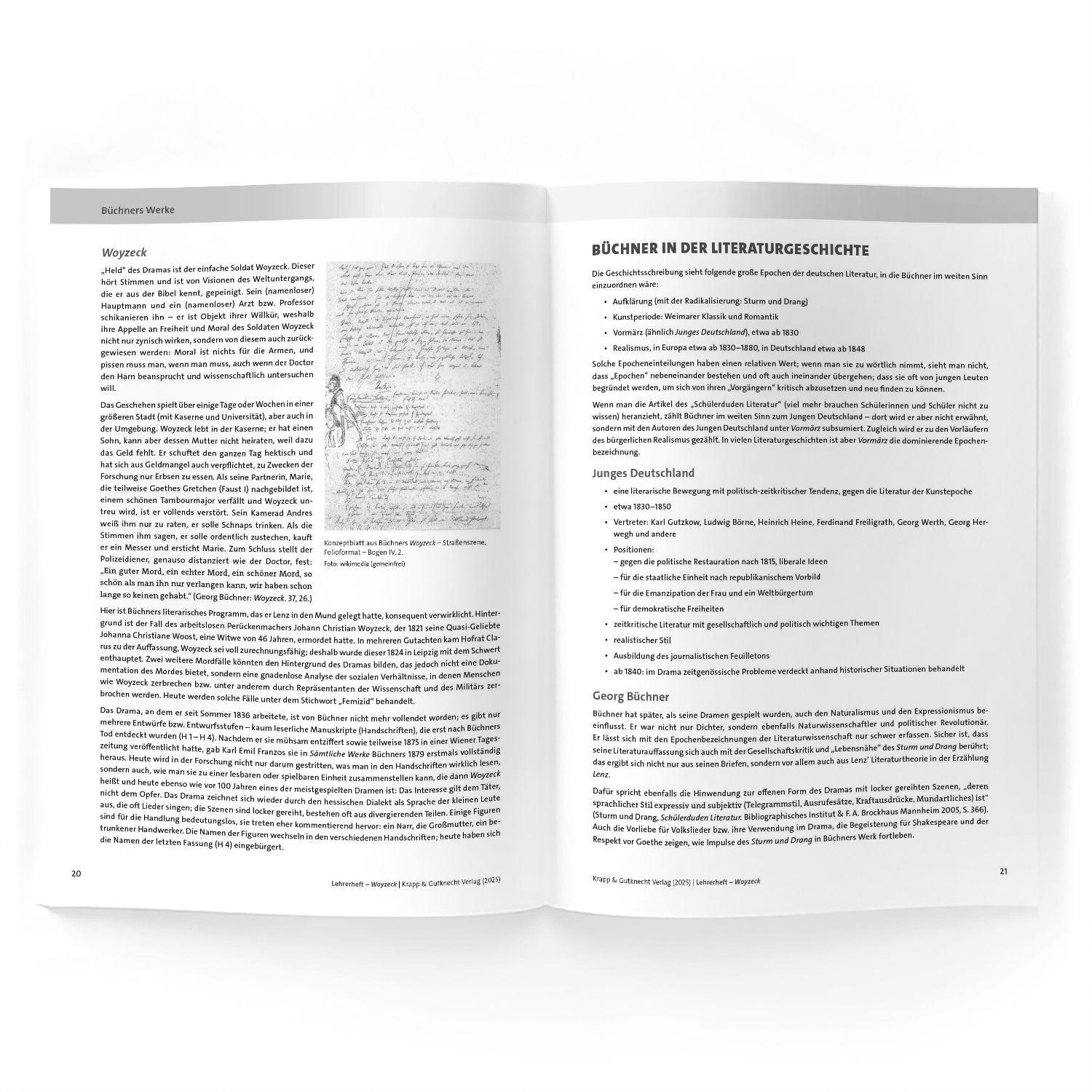 Beispielinhalt (Bild) Woyzeck - Georg Büchner - Lehrerheft