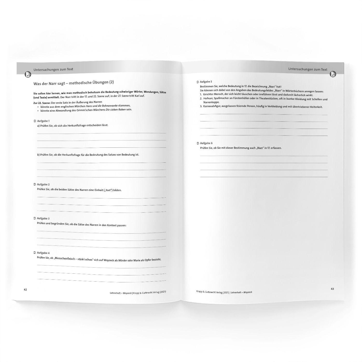 Beispielinhalt (Bild) Woyzeck - Georg Büchner - Lehrerheft