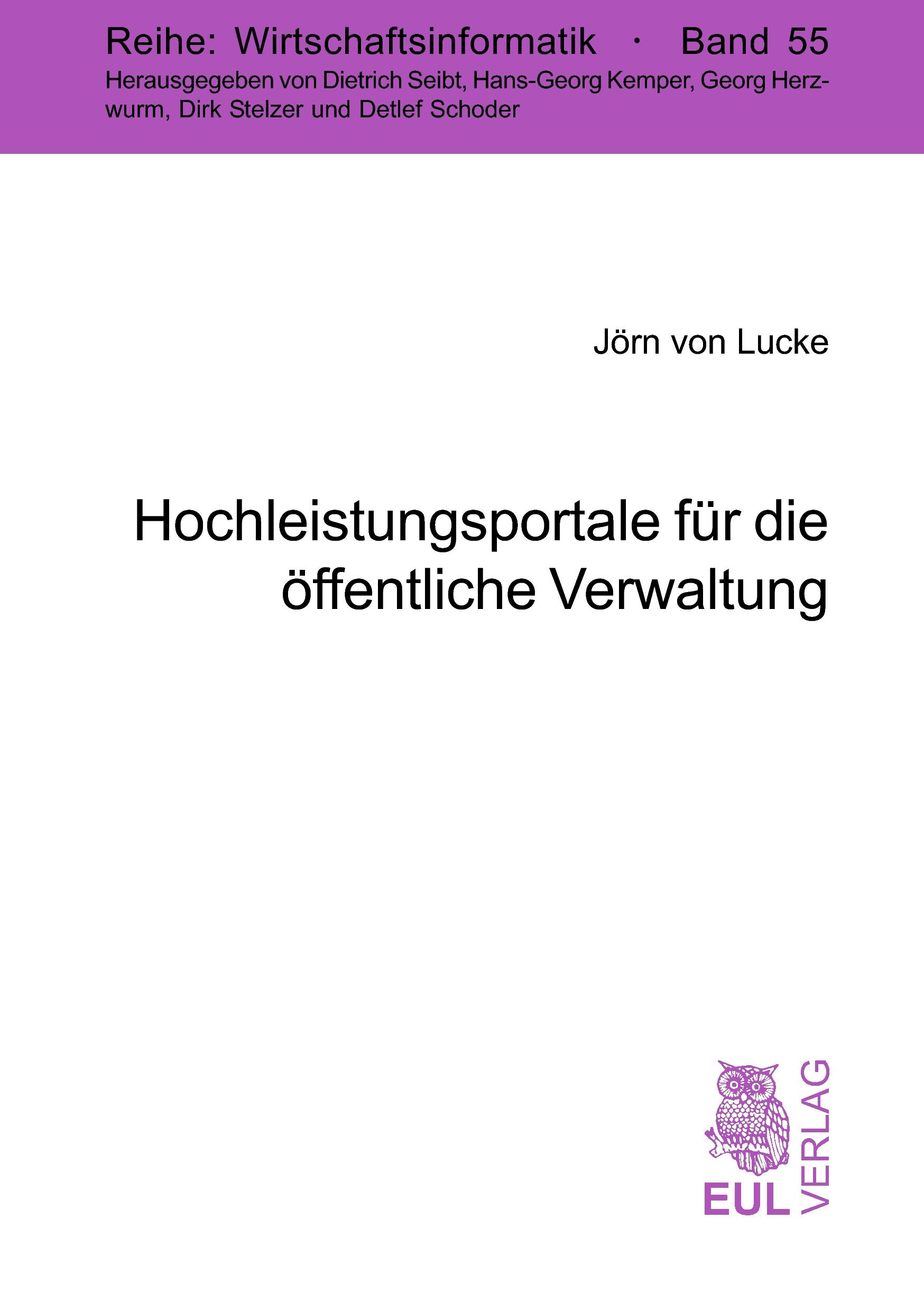 Vorderes Coverbild Hochleistungsportale für die öffentliche Verwaltung