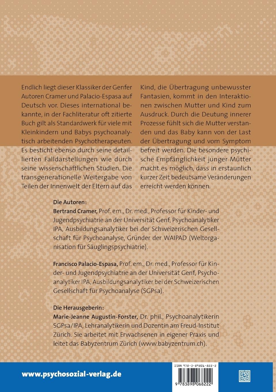 Rückseitencover Psychotherapie mit Müttern und ihren Babys