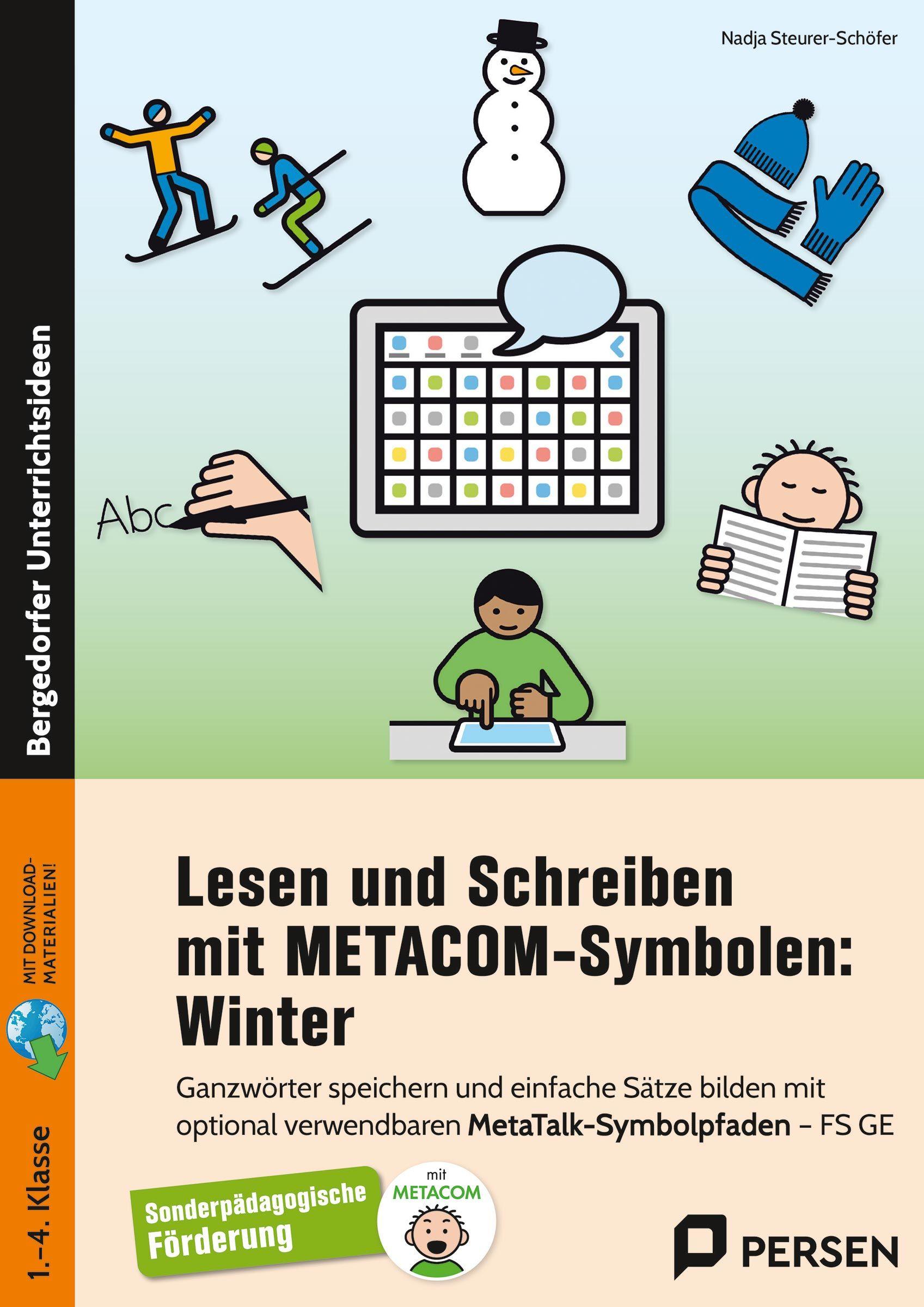 Vorderes Coverbild Lesen und Schreiben mit METACOM-Symbolen: Winter