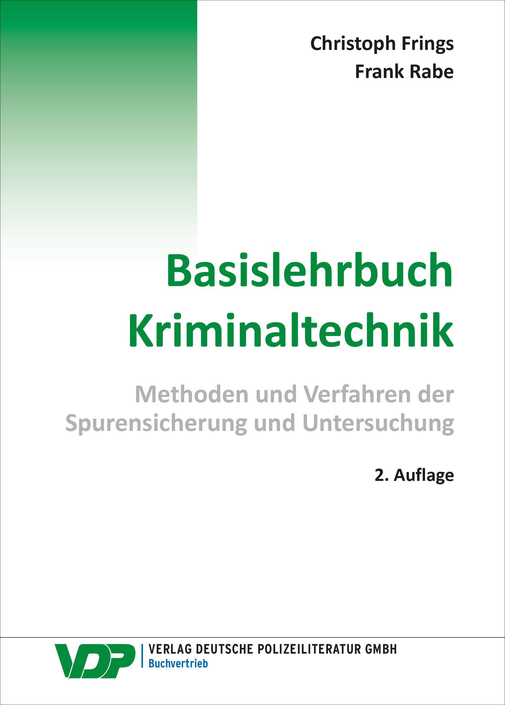 Vorderes Coverbild Basislehrbuch Kriminaltechnik