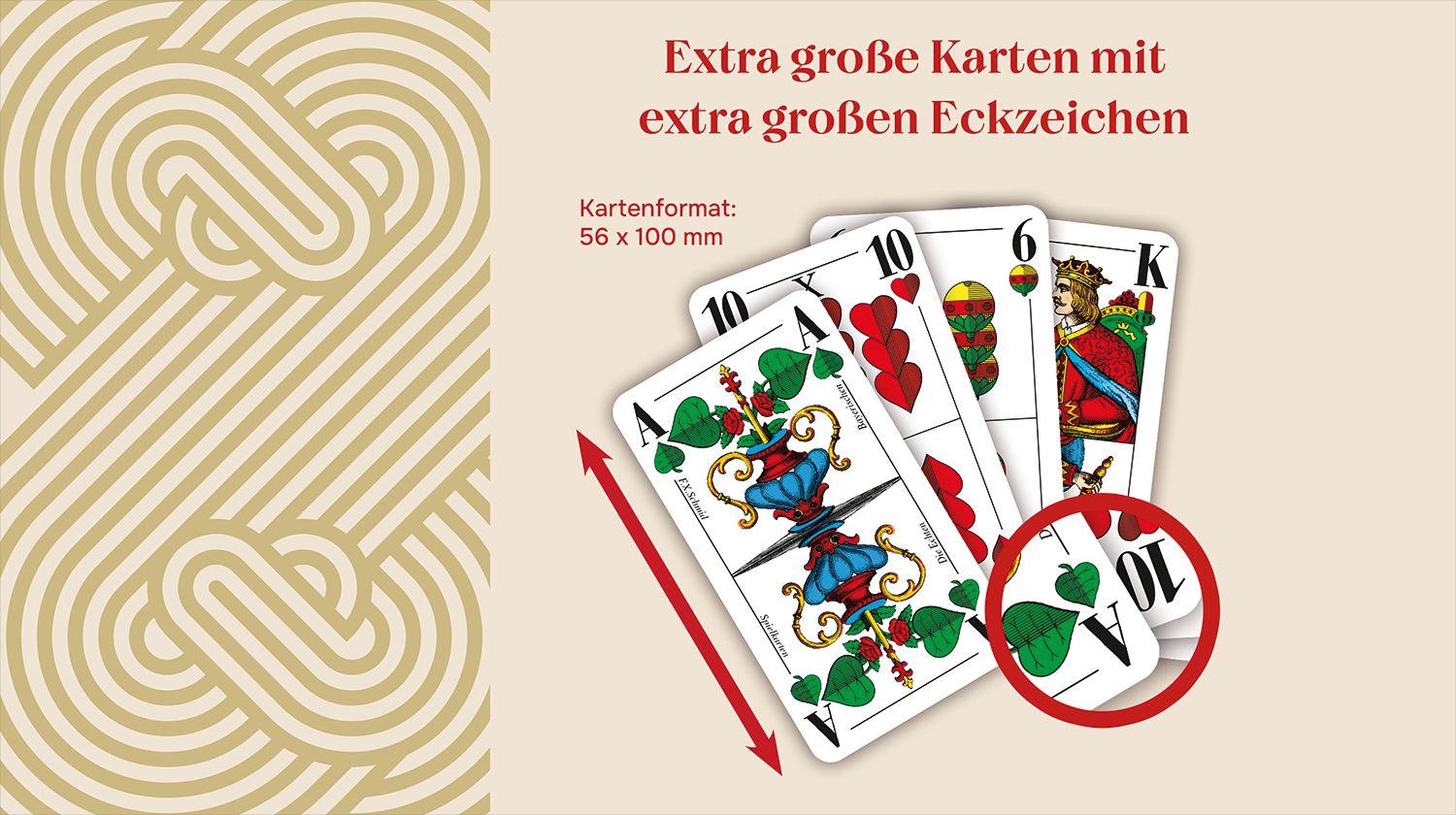 Beispielinhalt (Bild) ASS - Schafkopf, große Eckzeichen, bayrisches Bild