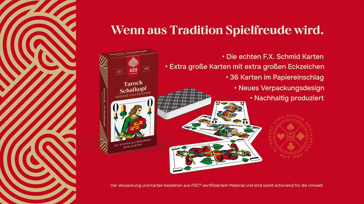 Beispielinhalt (Bild) ASS - Schafkopf, große Eckzeichen, bayrisches Bild