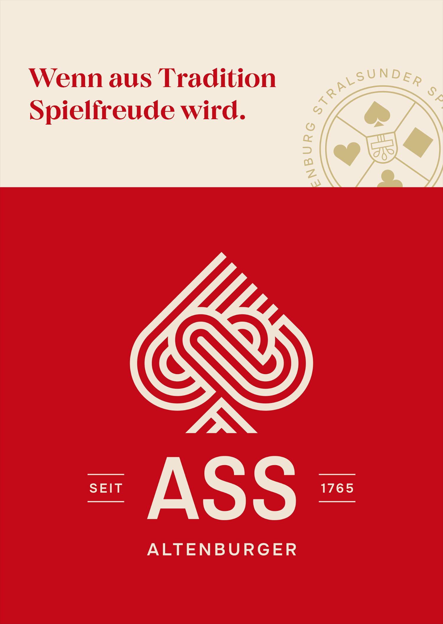 Beispielinhalt (Bild) ASS - Schafkopf, große Eckzeichen, bayrisches Bild