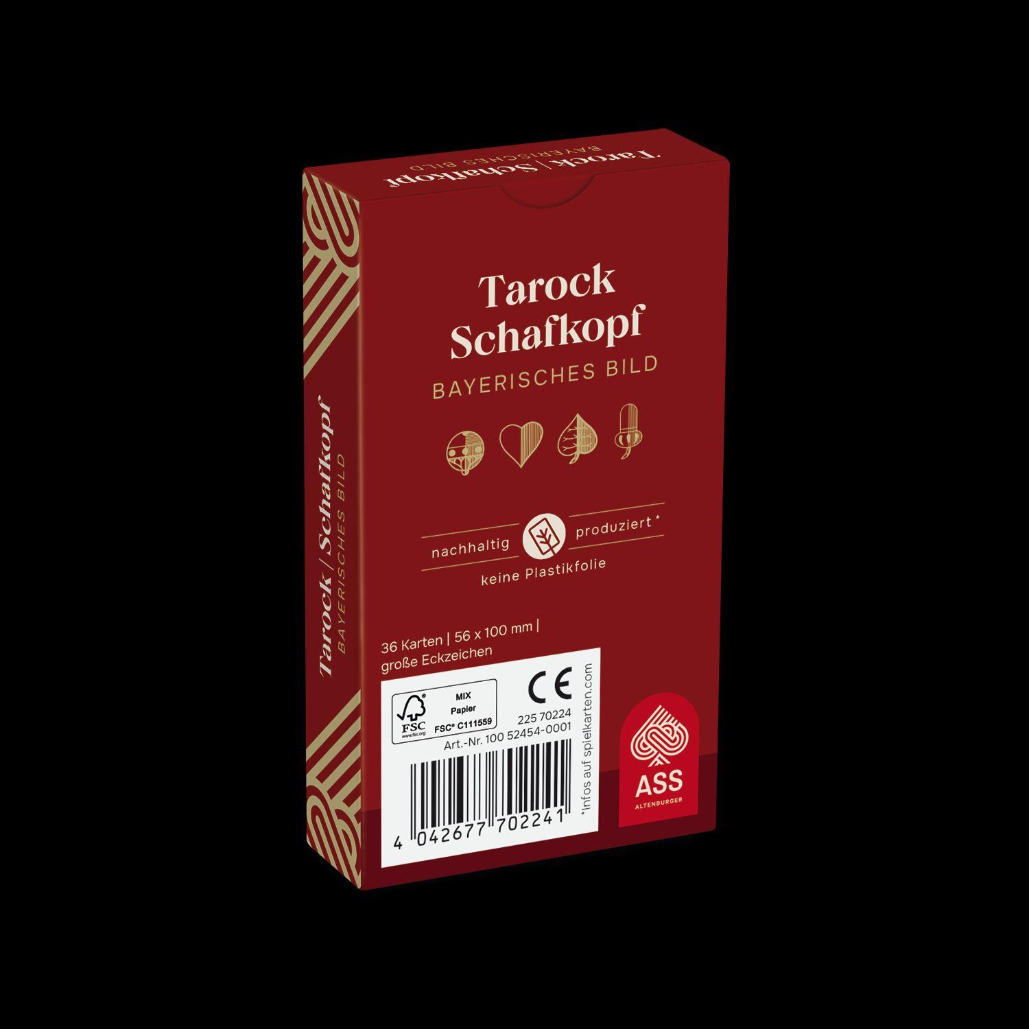 Beispielinhalt (Bild) ASS - Schafkopf, große Eckzeichen, bayrisches Bild