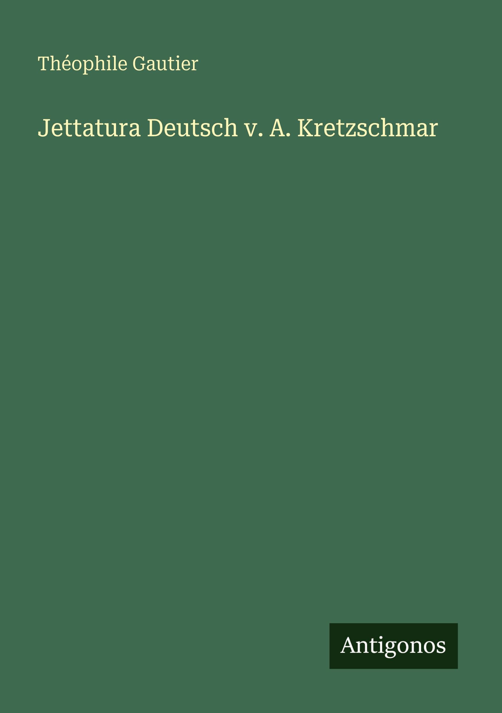 Vorderes Coverbild Jettatura Deutsch v. A. Kretzschmar