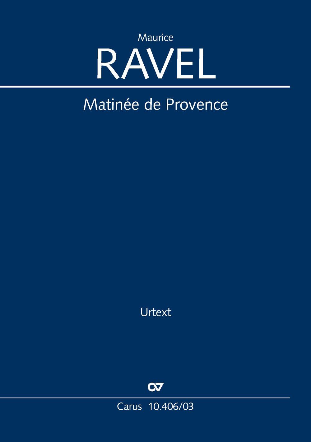 Vorderes Coverbild Matinée de Provence (Klavierauszug)