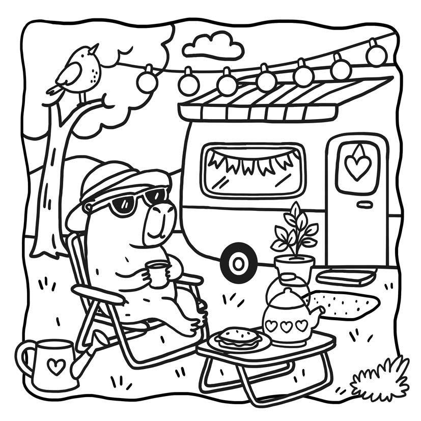 Beispielinhalt (Bild) Cute Capybaras