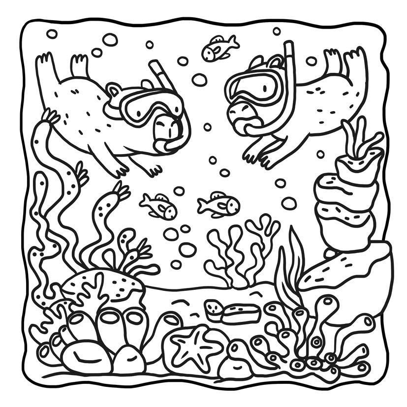 Beispielinhalt (Bild) Cute Capybaras