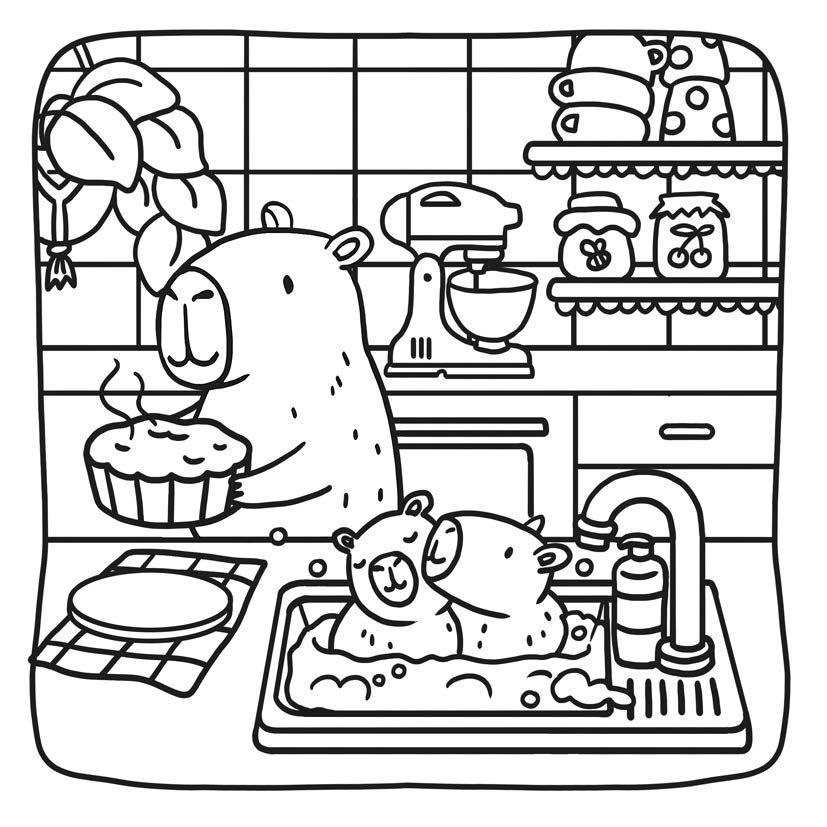 Beispielinhalt (Bild) Cute Capybaras