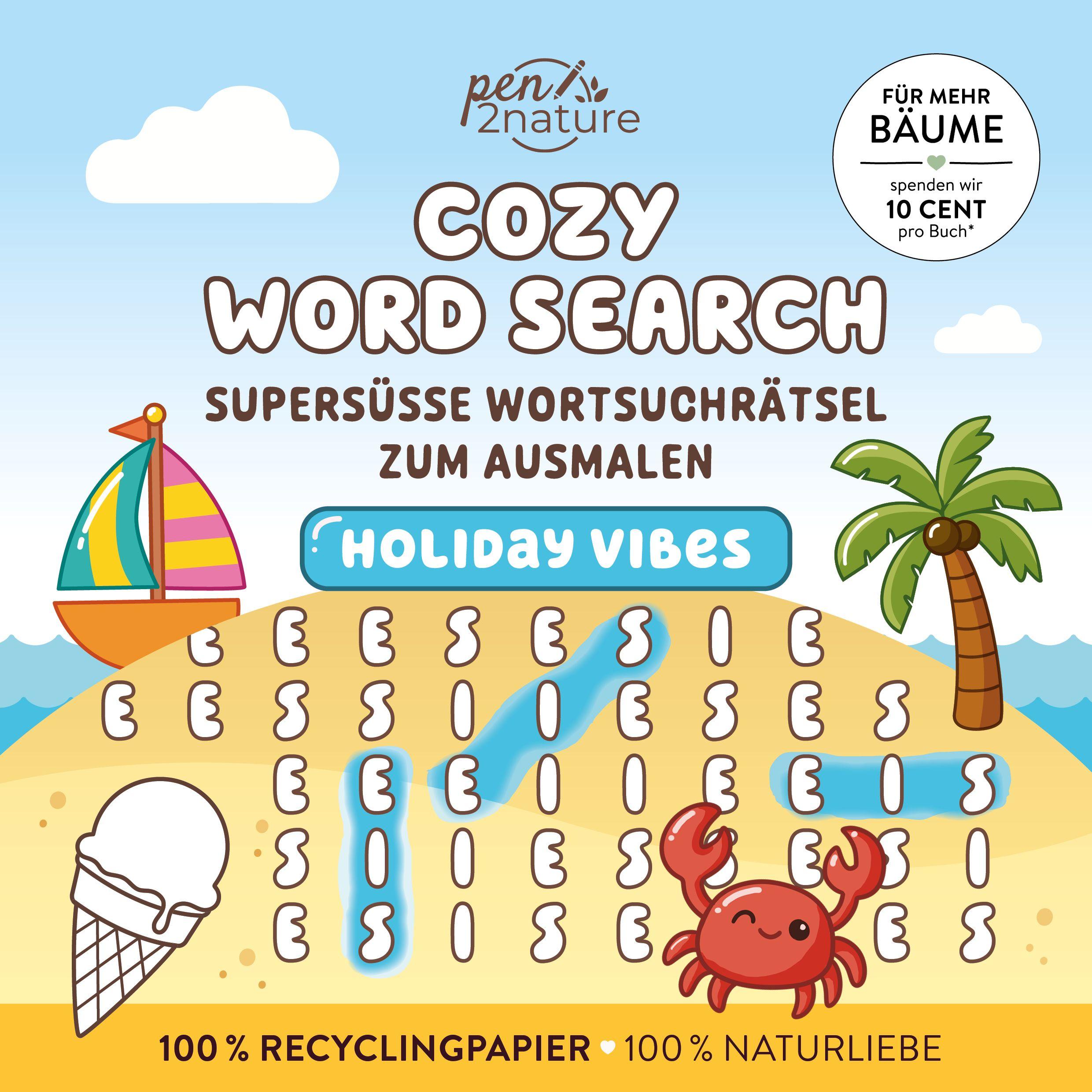 Vorderes Coverbild Cozy Word Search Holiday Vibes